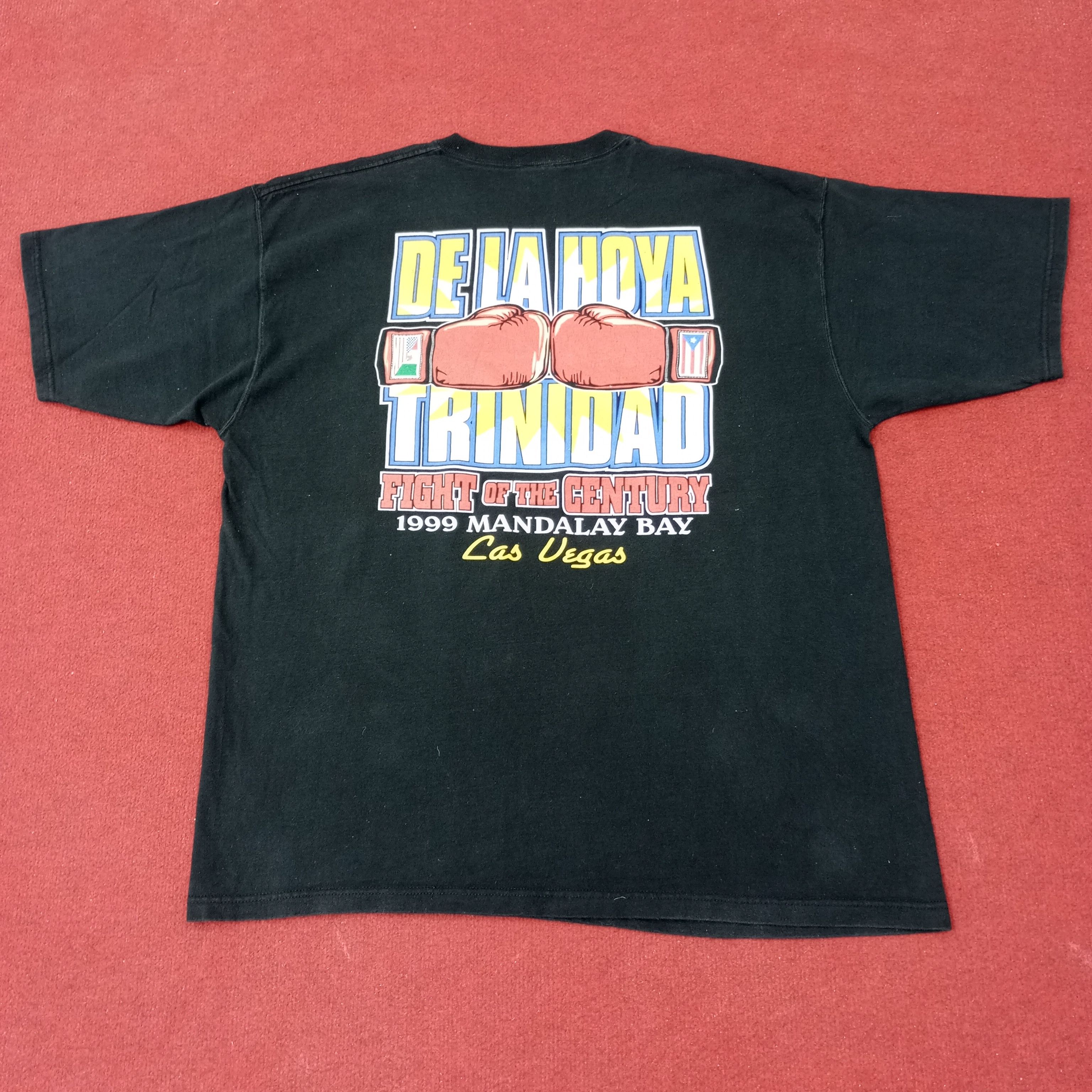 Fruit Of The Loom De La Hoya Trinidad Boxing 1999 Mandalay Bay Tshirt c249n54 Size US XXL / EU 58 / 5 - 1 Thumbnail