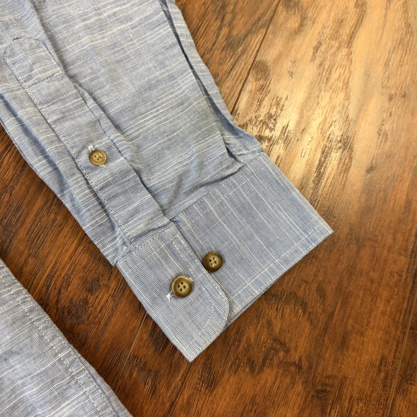Ariat Ariat Shirt Button-Up Long Sleeve Blue L Cotton Western Casual Pocket Modern Size US L / EU 52-54 / 3 - 4 Thumbnail
