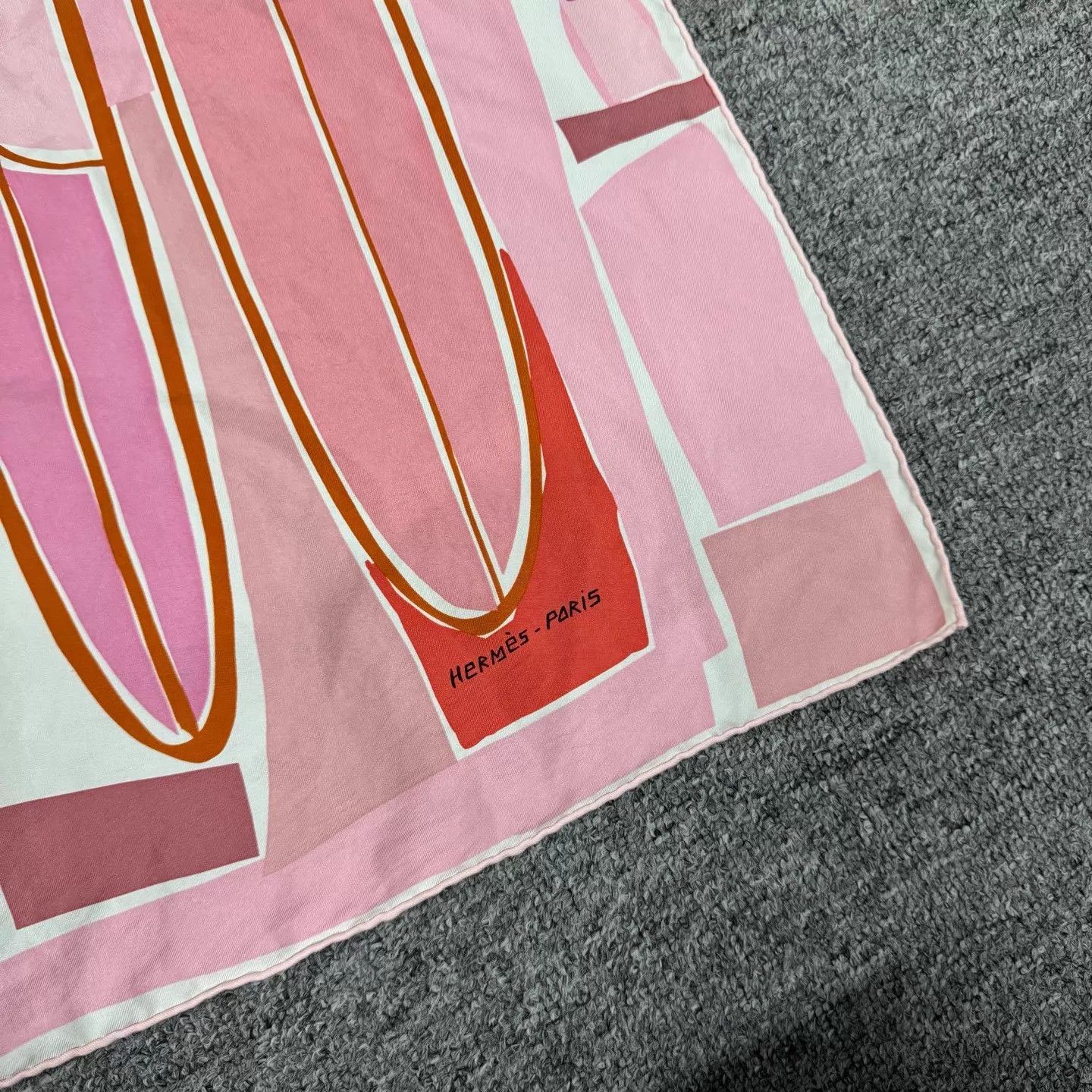 Hermes Hermes Pink Beach Surfing Pattern Scarf Size ONE SIZE - 4 Thumbnail