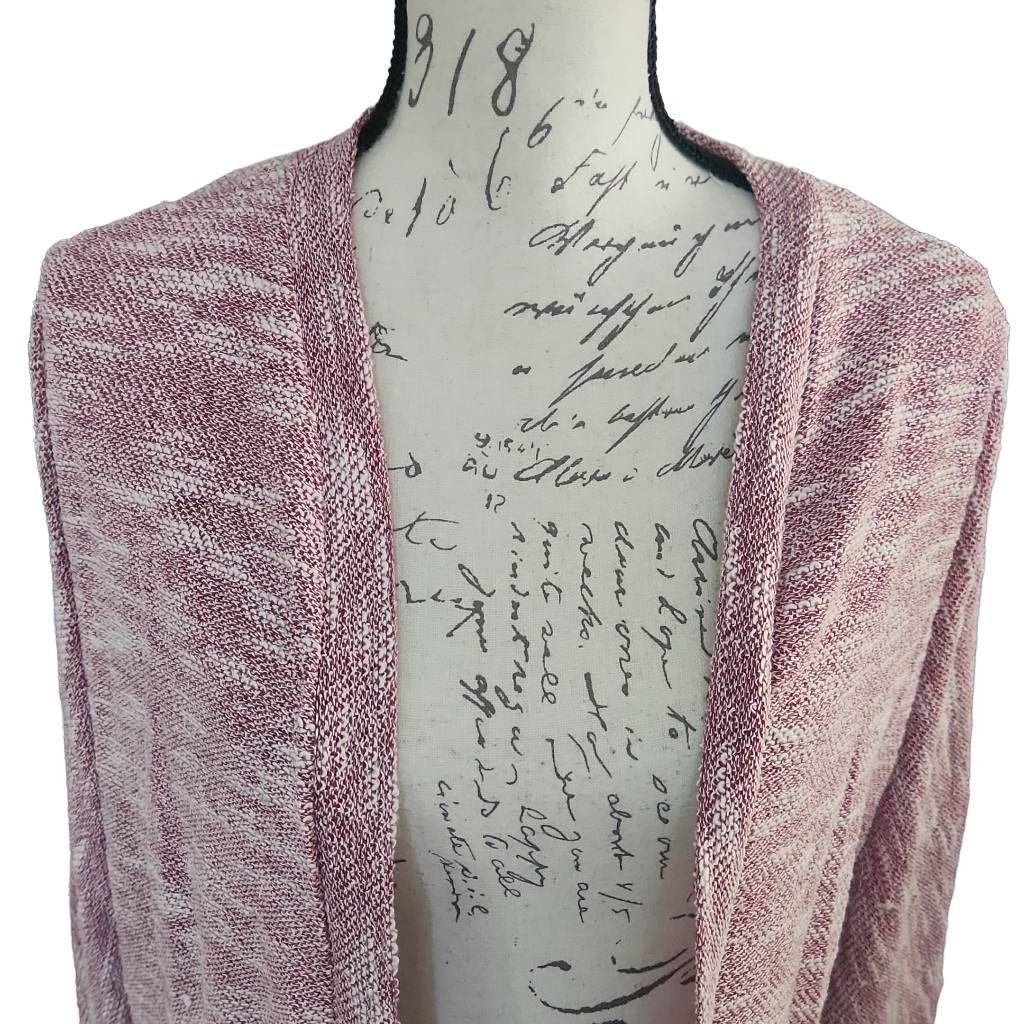 size? LA Hearts Women's Size Medium Wine Cream Open Front Kimono C Size M / US 6-8 / IT 42-44 - 7 Thumbnail