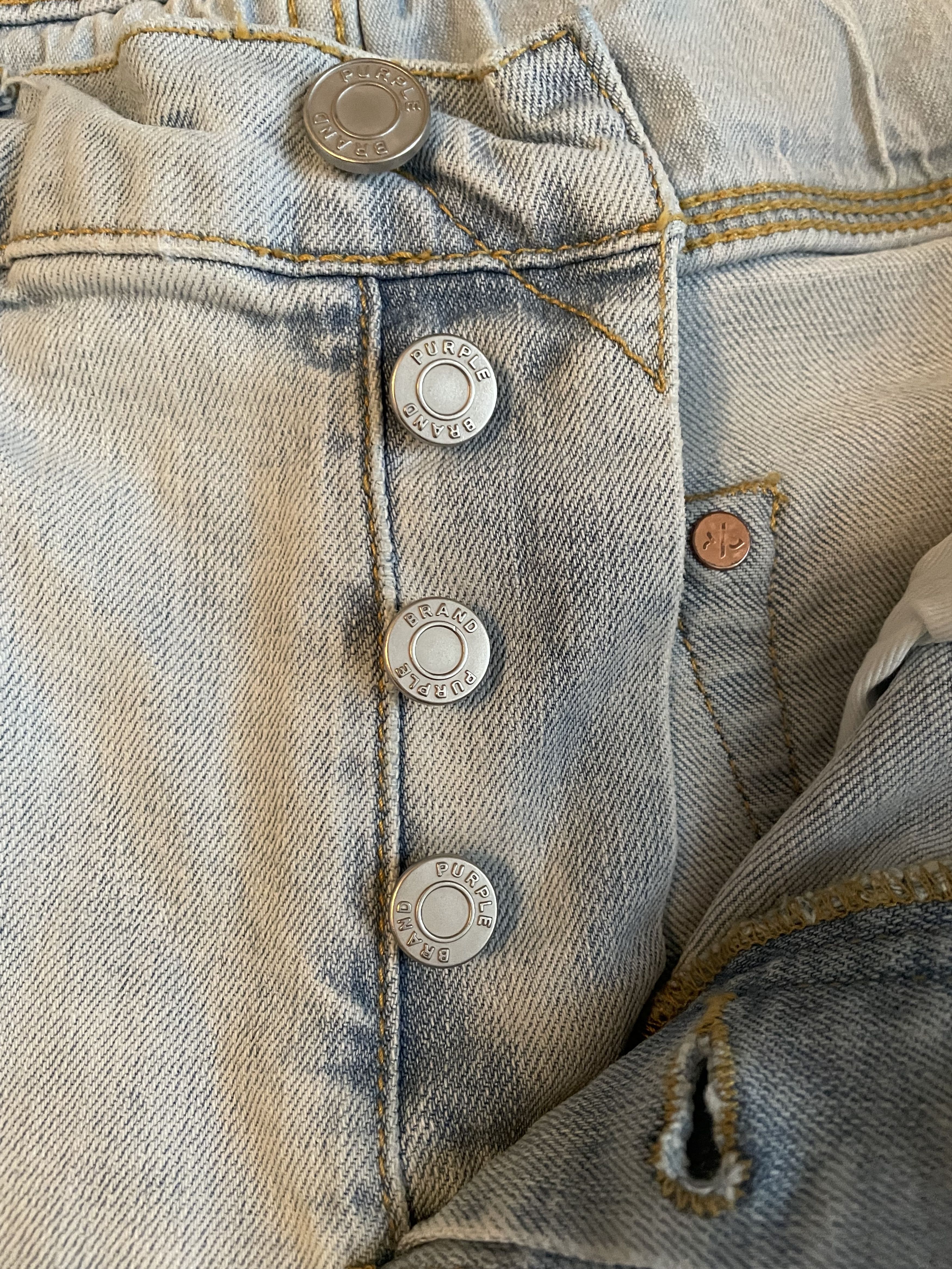 Purple Brand Purple Brand Denim P001-PTLI423-33 "Flock Painted Wordmark" Size US 33 - 11 Thumbnail