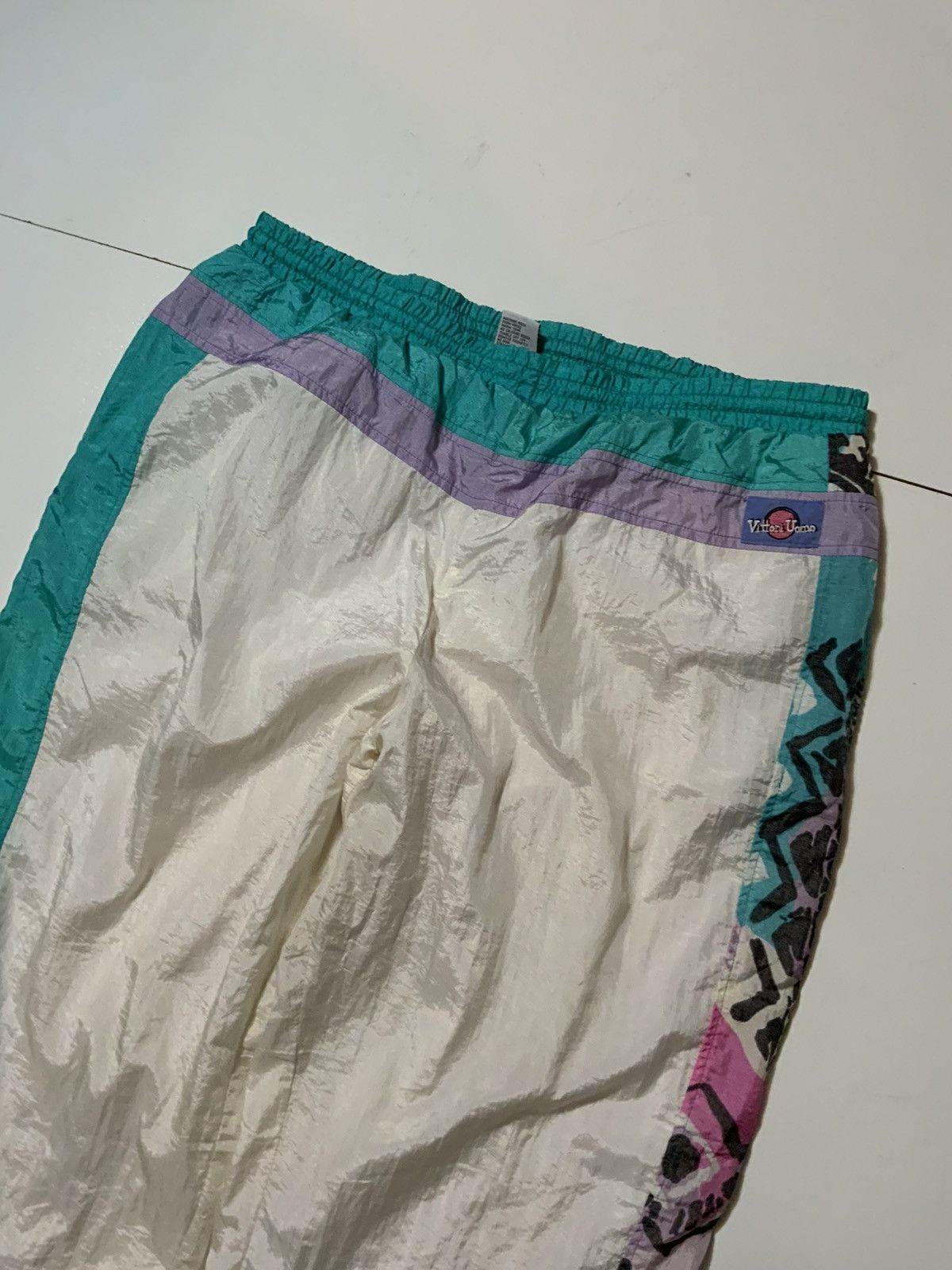 Vintage Vintage 80s Windbreaker Abstract Tie Dye Jogger Track Pants Size US 36 / EU 52 - 4 Thumbnail