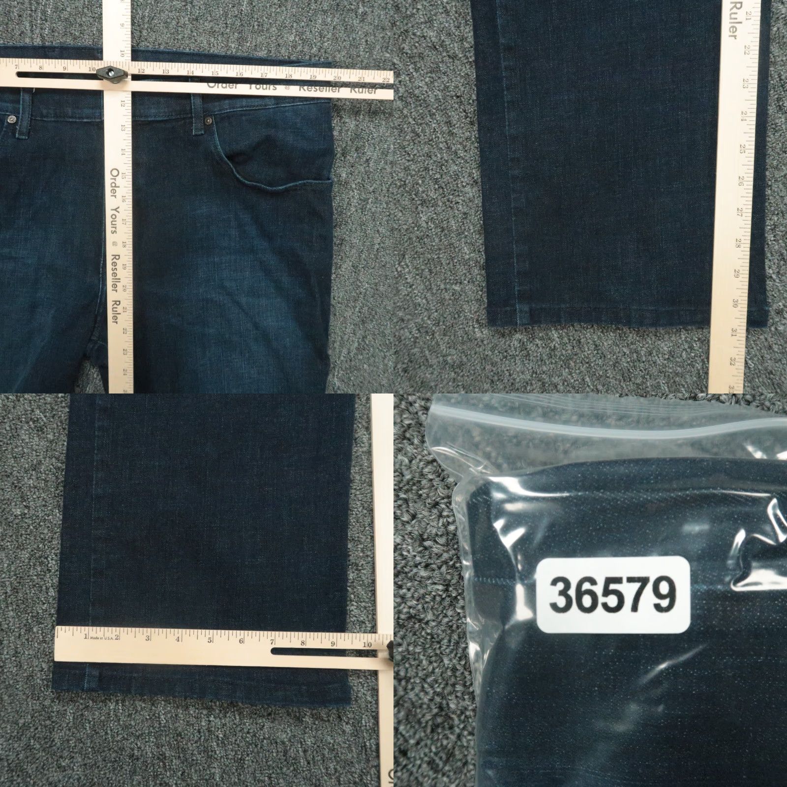 Mott & Bow Mott & Bow Jeans Mens 40x32 Blue Straight 5 Pocket Stretch Denim Dark Wash Size US 40 / EU 56 - 8 Thumbnail