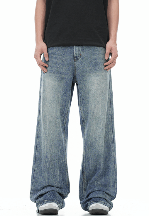 Japanese Brand × Jean High street washed cracked cleanfit versatile jeans Size US 32 / EU 48 - 1 Thumbnail