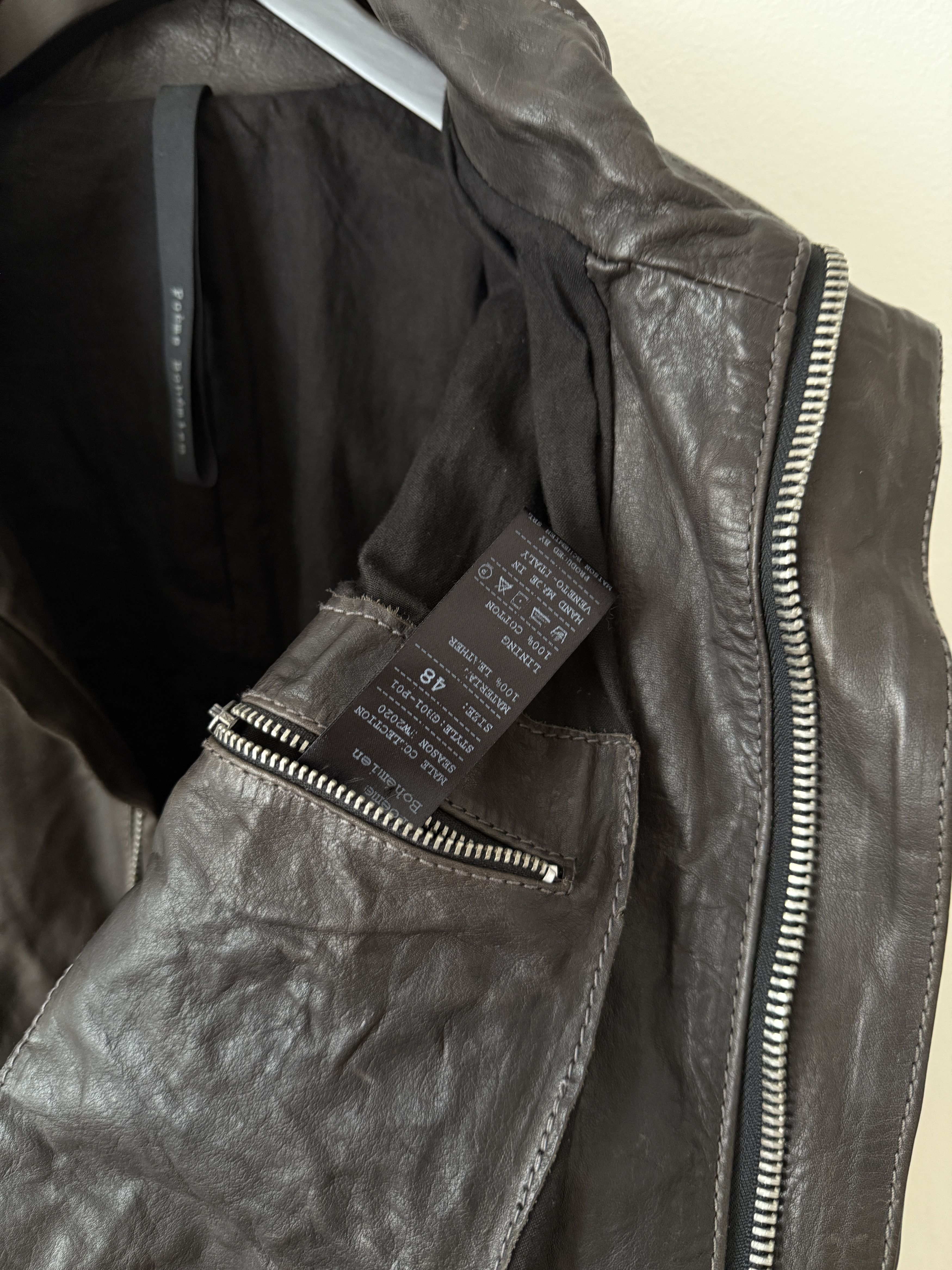 Poeme Bohemien Leather Moto Jacket Size US M / EU 48-50 / 2 - 18 Thumbnail
