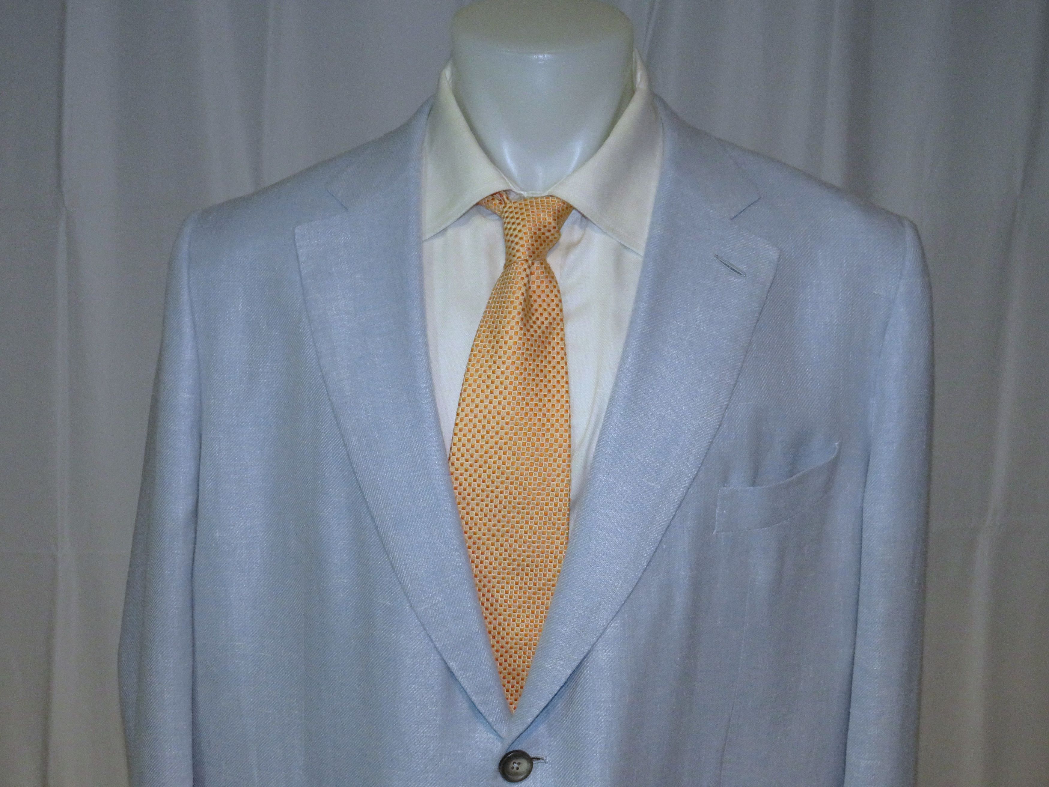 Ermenegildo Zegna Su Misura Couture Seafoam Current Silk Blend Sport Coat 50R Size 50R - 2 Thumbnail