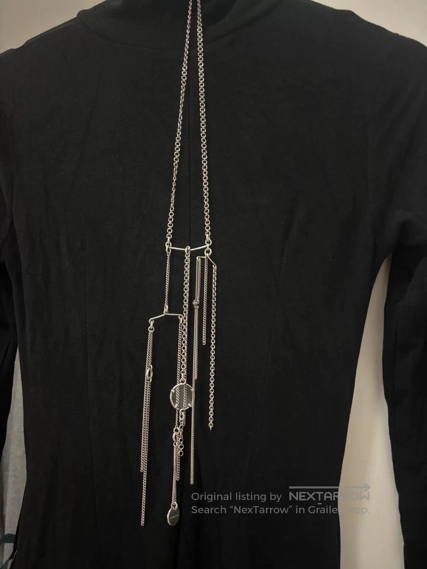 Ann Demeulemeester Ann Demeulemeester 925 Silver Sweater Necklace. Size ONE SIZE - 3 Thumbnail
