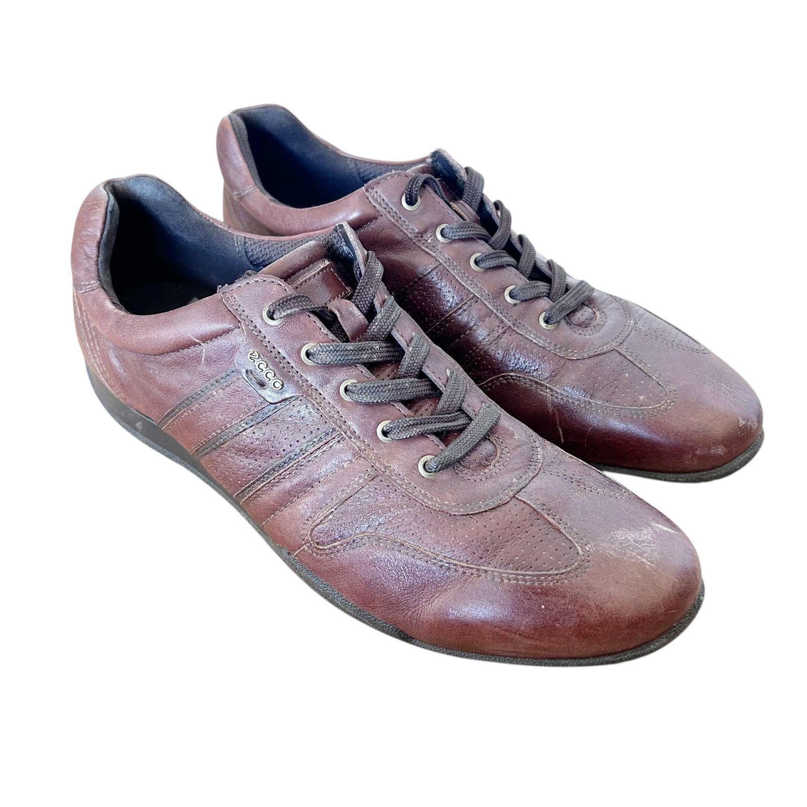 Ecco Ecco 24/7 Ultra Comfort Brown Leather Sneakers Sz 43 Size US 10 / EU 43 - 1 Thumbnail