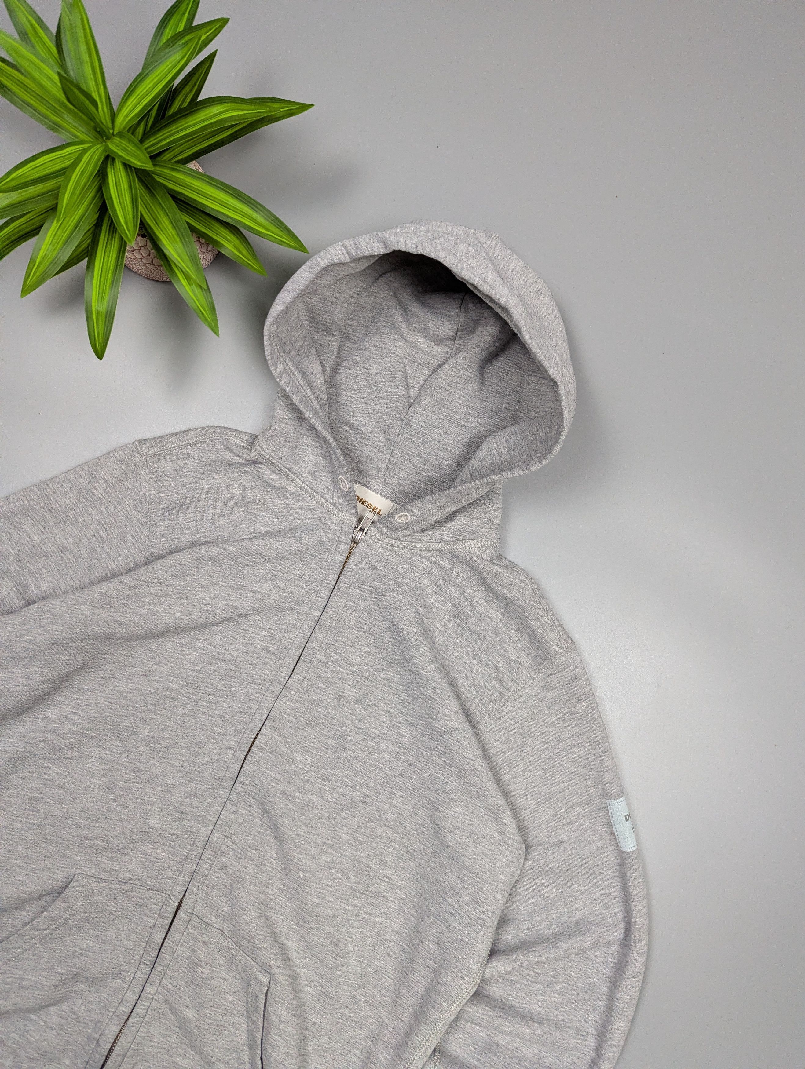 Diesel Diesel Archive Y2K Grey Zip Up Hoodie Minimalist Sleeve Size US M / EU 48-50 / 2 - 4 Thumbnail