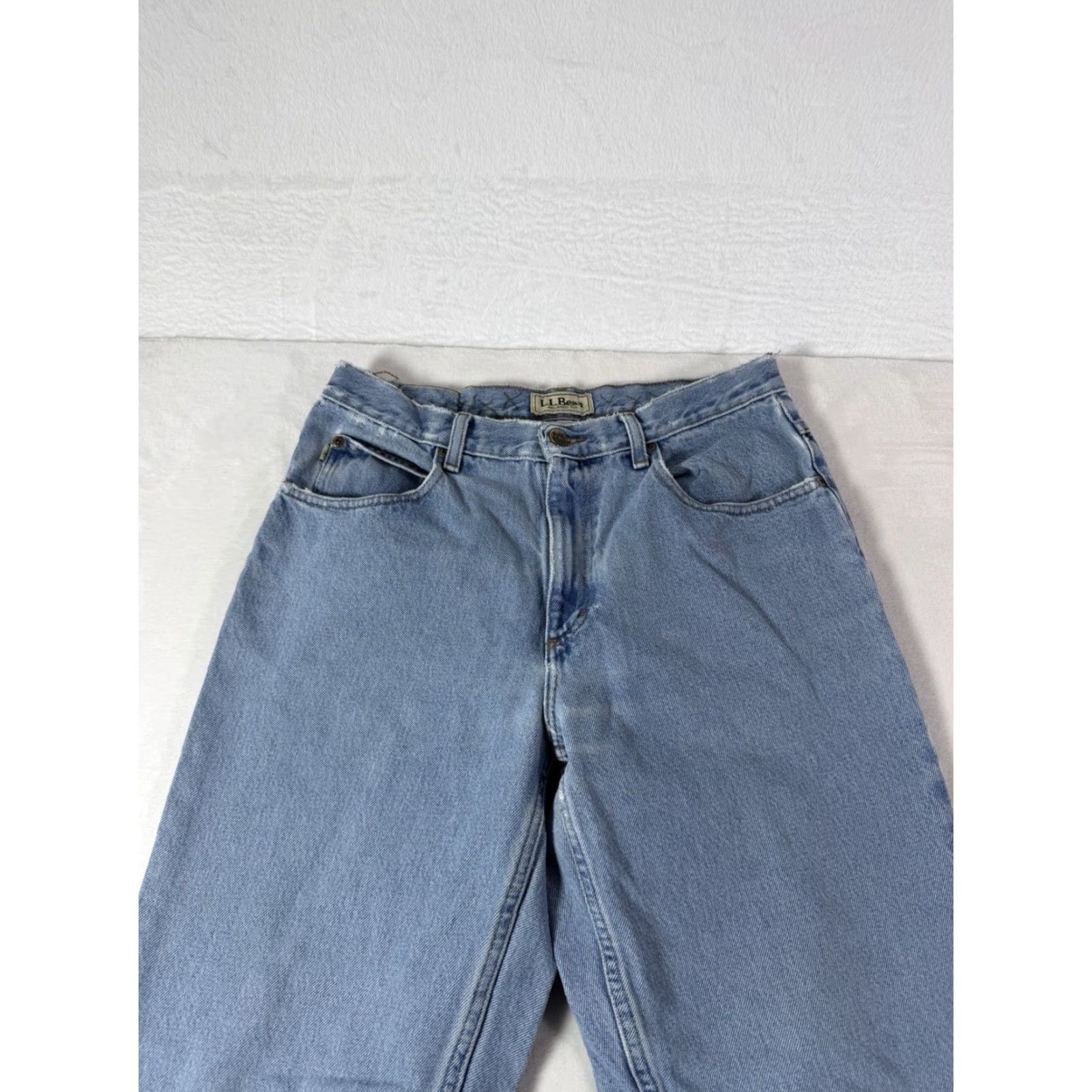 Vintage VINTAGE L.L.Bean Jeans Men Relaxed Fit 32x30 Blue Denim Workwear Straight 5-Pocket Distressed Pockets Logo Reg- Regular Mens Size US 32 / EU 48 - 2 Thumbnail