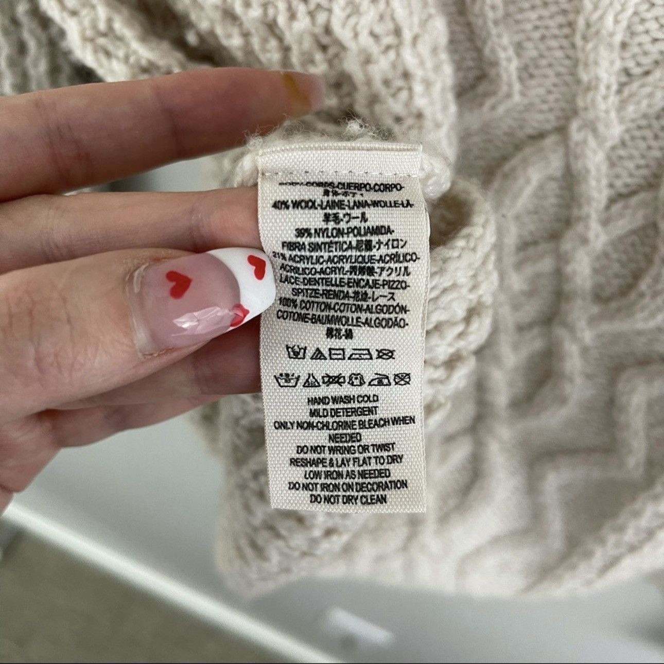Free People FREE PEOPLE Ivory Creme Aurora Jewel Knit Sweater Size S / US 4 / IT 40 - 12 Thumbnail
