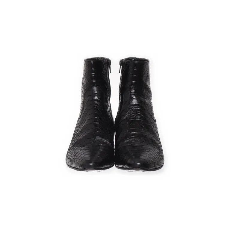 Saint Laurent Paris Devon Python Skin Boots by Hedi Slimane Size US 8 / EU 41 - 2 Thumbnail