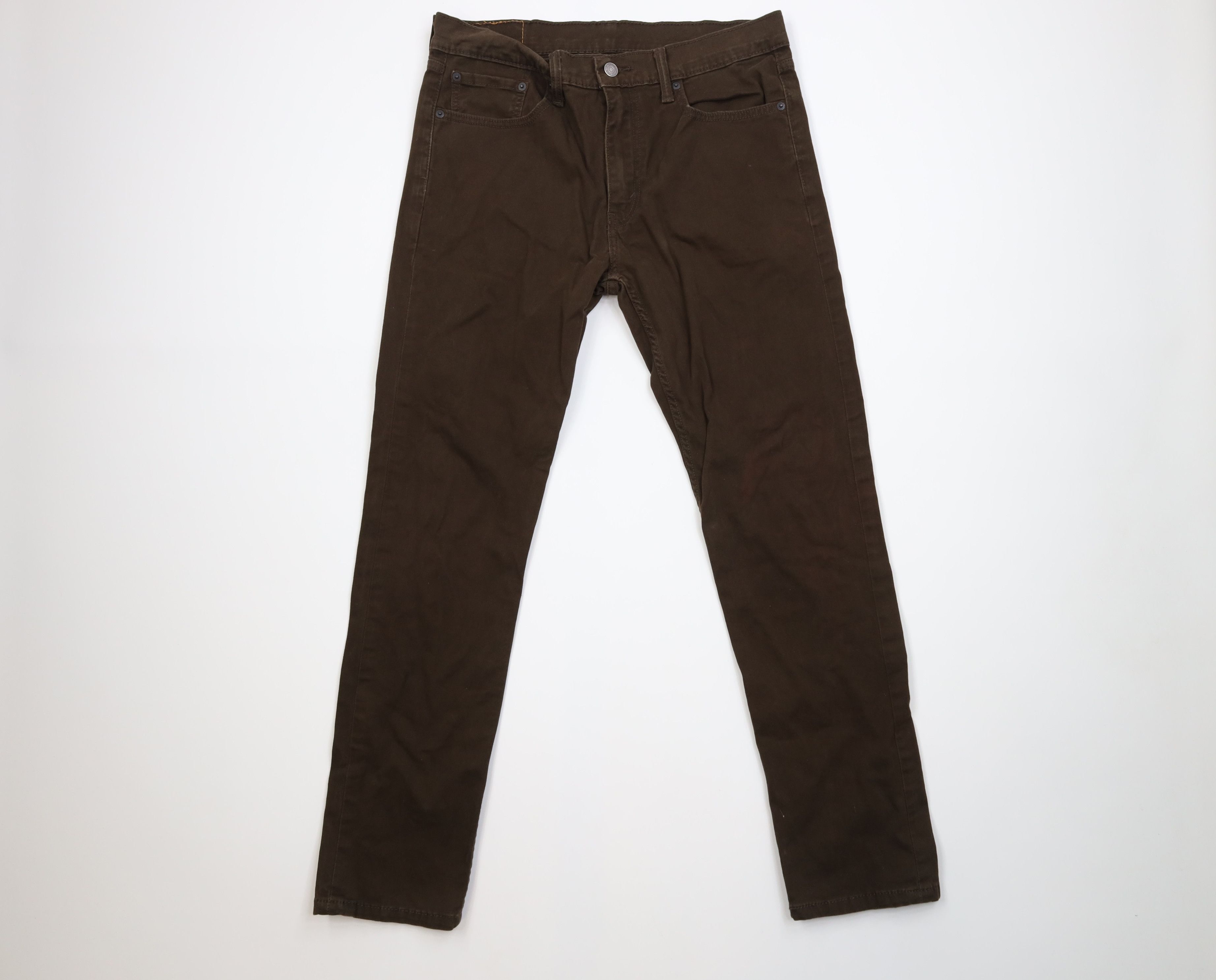 Levi's Vintage Y2K Levis 502 Slim Taper Leg Twill Pants Brown Size US 33 - 1 Thumbnail