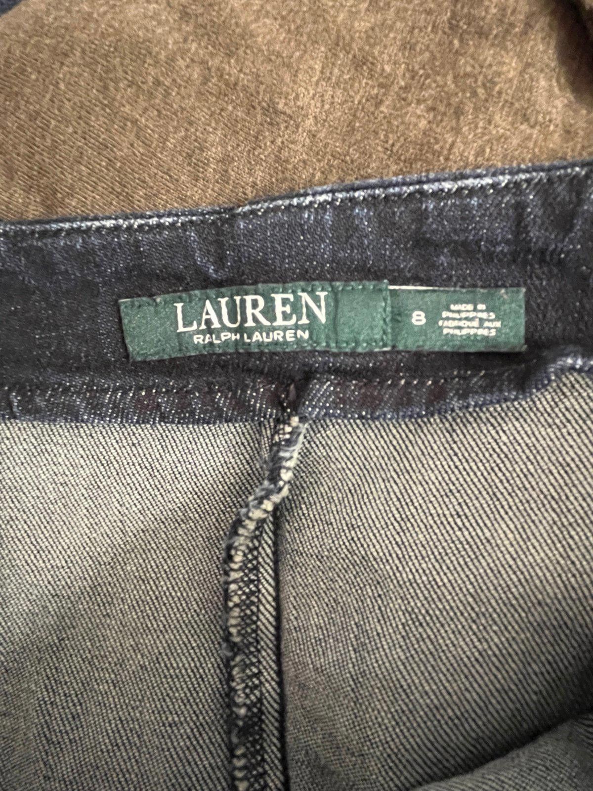 Lauren Ralph Lauren Ralph Lauren Denim skirt, leather trim, zipper, size 8 Size 32" / US 10 / IT 46 - 9 Thumbnail