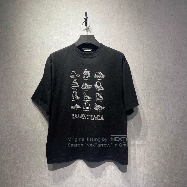 Balenciaga Balenciaga Shoe Pattern Printed Short Sleeve Size US XS / EU 42 / 0 - 1 Thumbnail