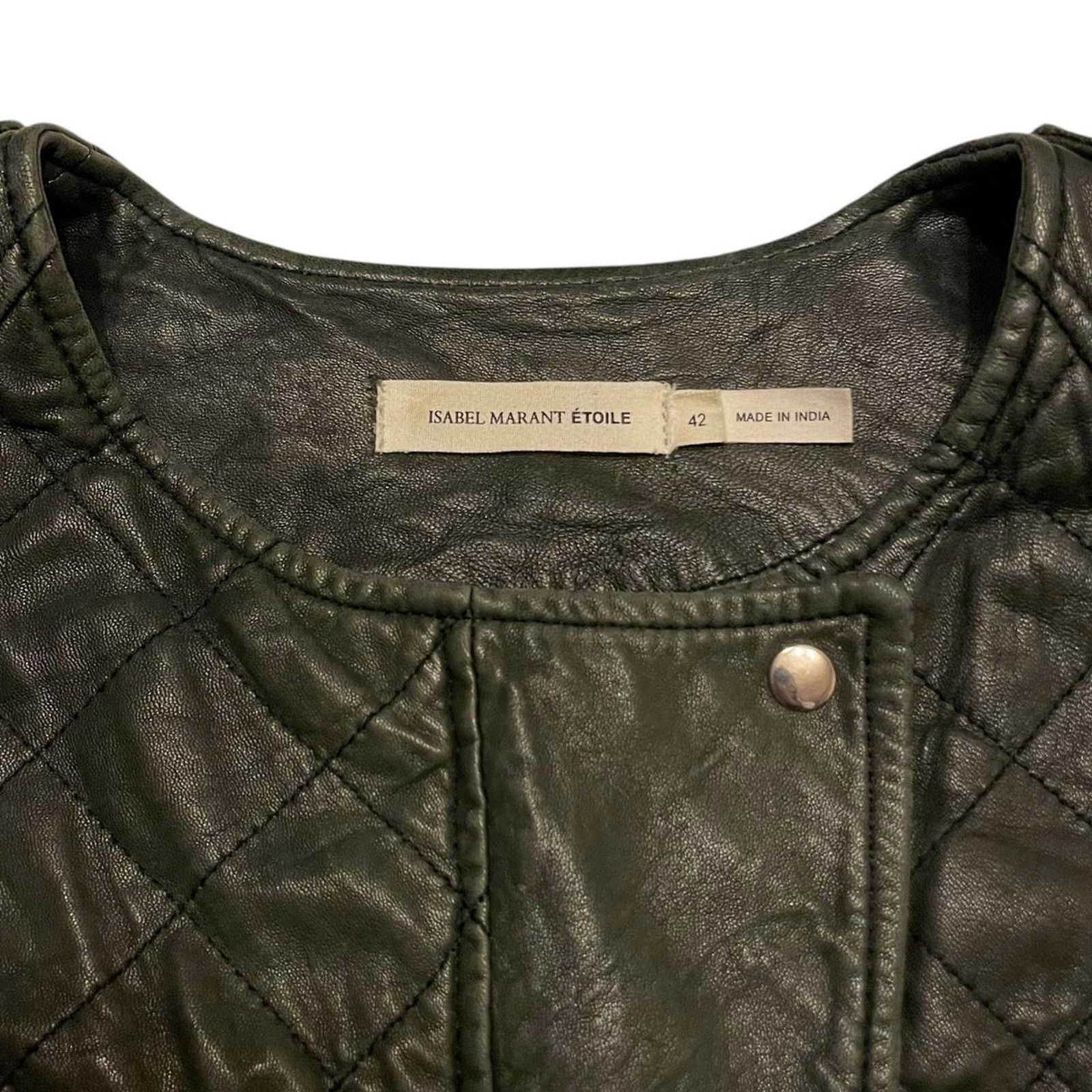 Isabel Marant Etoile ISABEL MARANT ÉTOILE Kady lambskin Leather moto Jacket Size M / US 6-8 / IT 42-44 - 5 Thumbnail