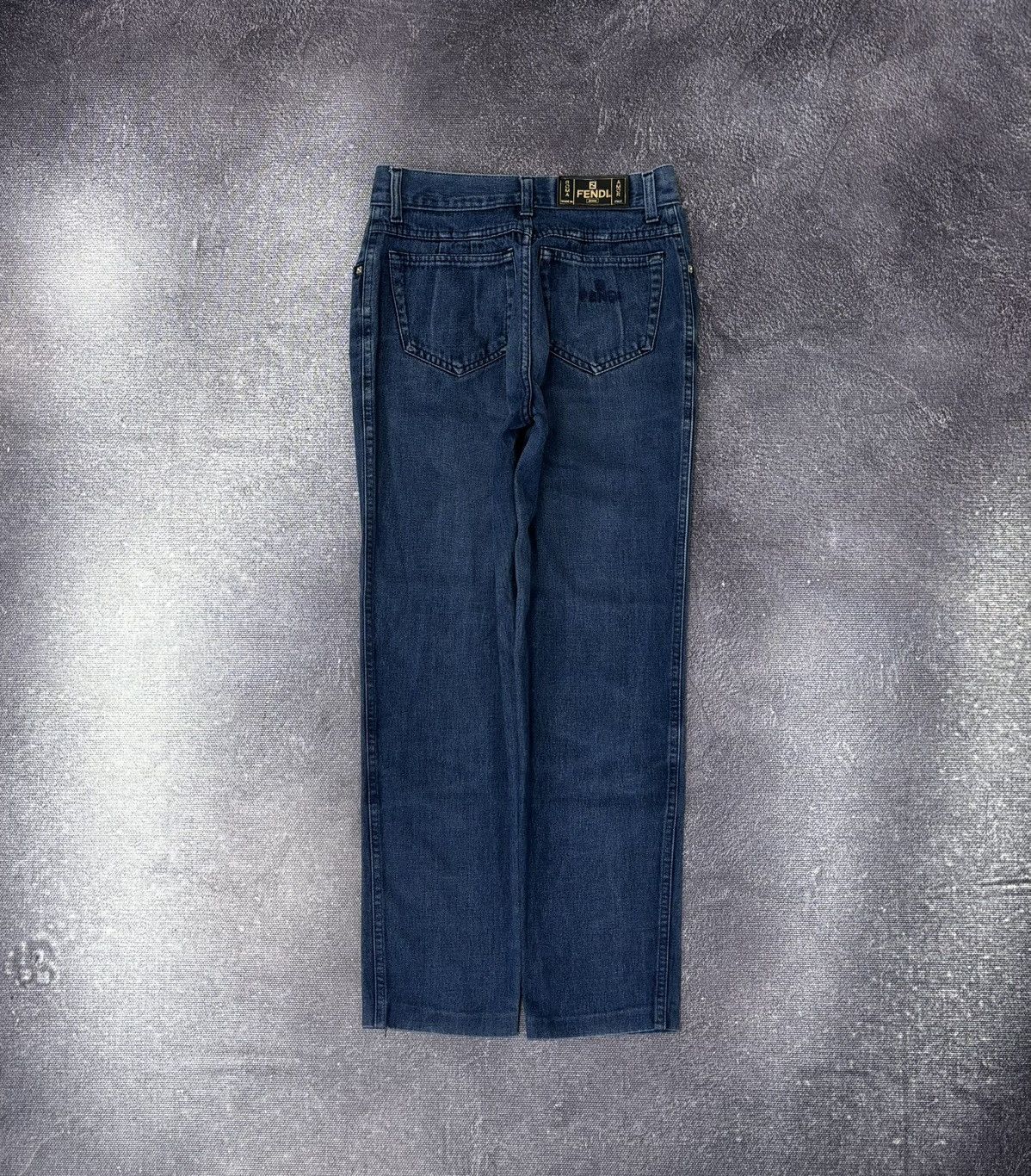 Vintage Fendi Women's Straight Fit Blue Italian Denim Jeans