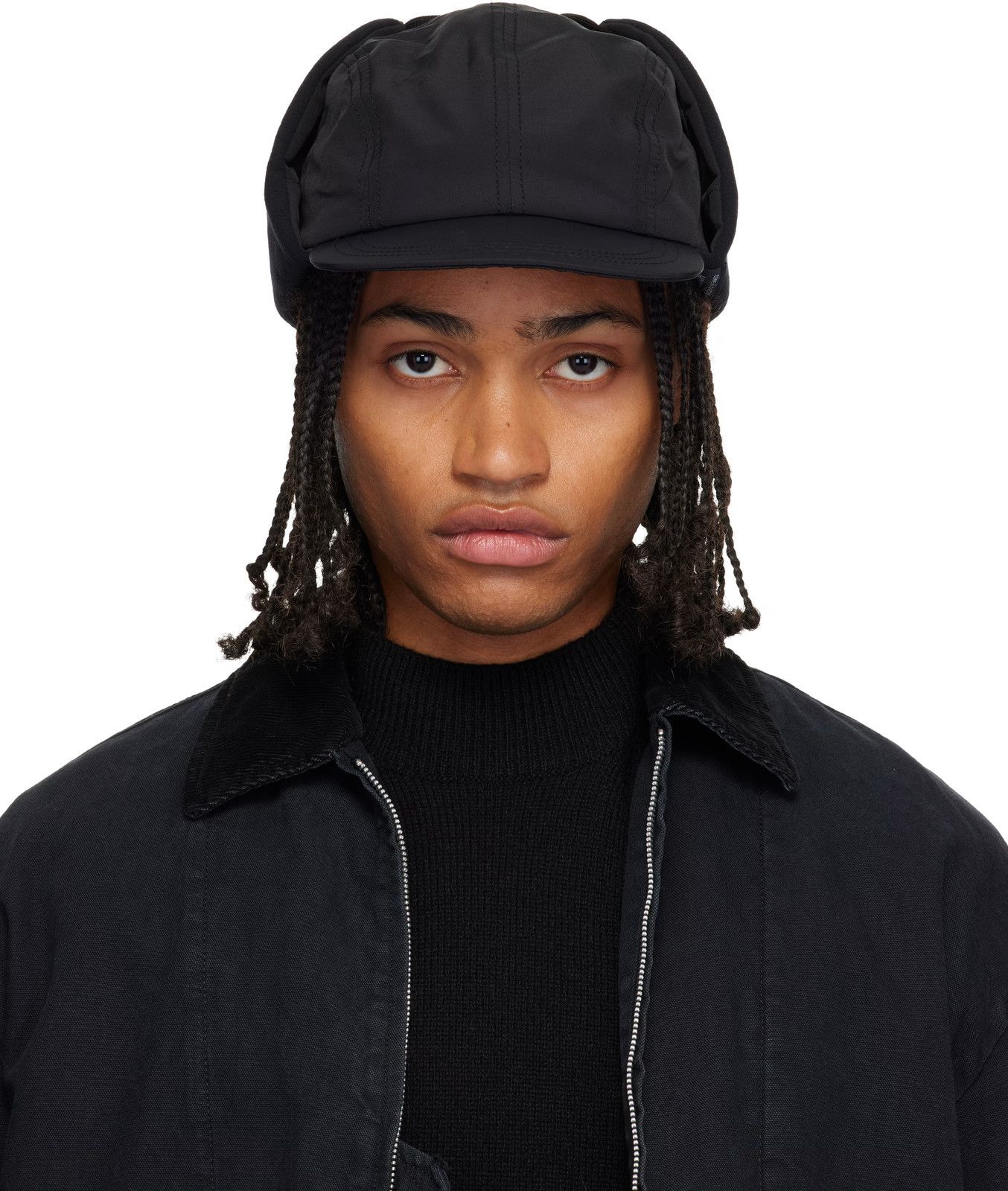Comme des Garcons Homme COMME DES GARÇONS HOMME Black Fleece Earflap Cap Size ONE SIZE - 1 Thumbnail