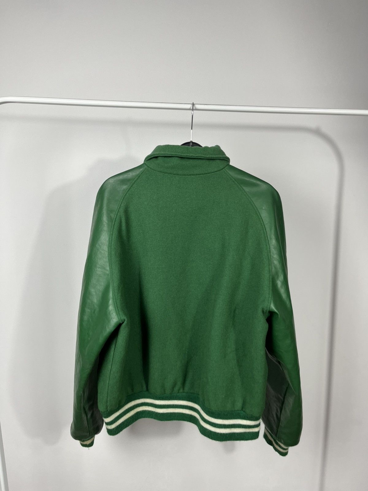 Other Vintage USA Varsity Jacket Green Wool Leather Size M Size US M / EU 48-50 / 2 - 15 Thumbnail