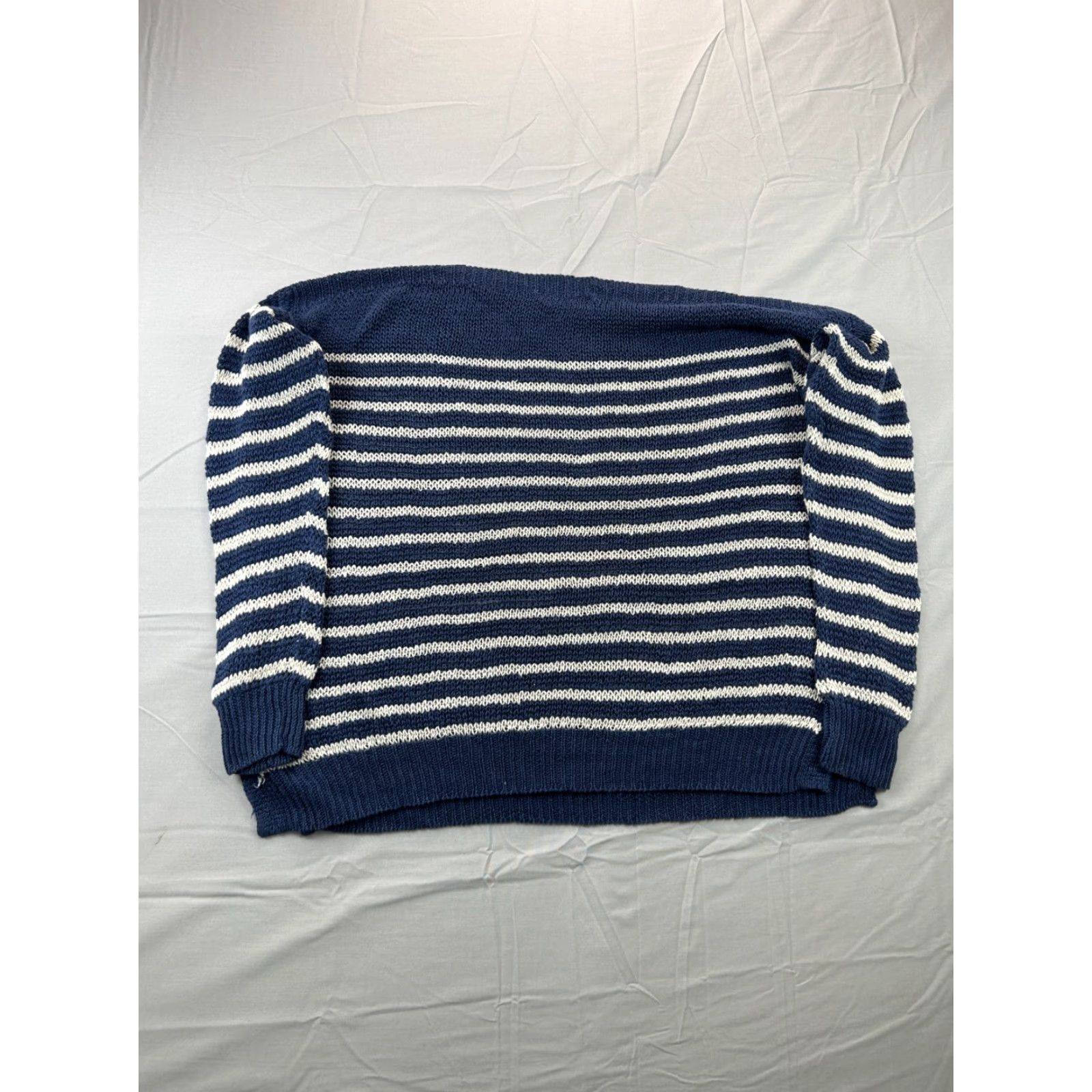 Polo Ralph Lauren Polo Ralph Lauren Sweater Knit Striped Navy Blue Boatneck Women M Casual Navy Size M / US 6-8 / IT 42-44 - 4 Thumbnail
