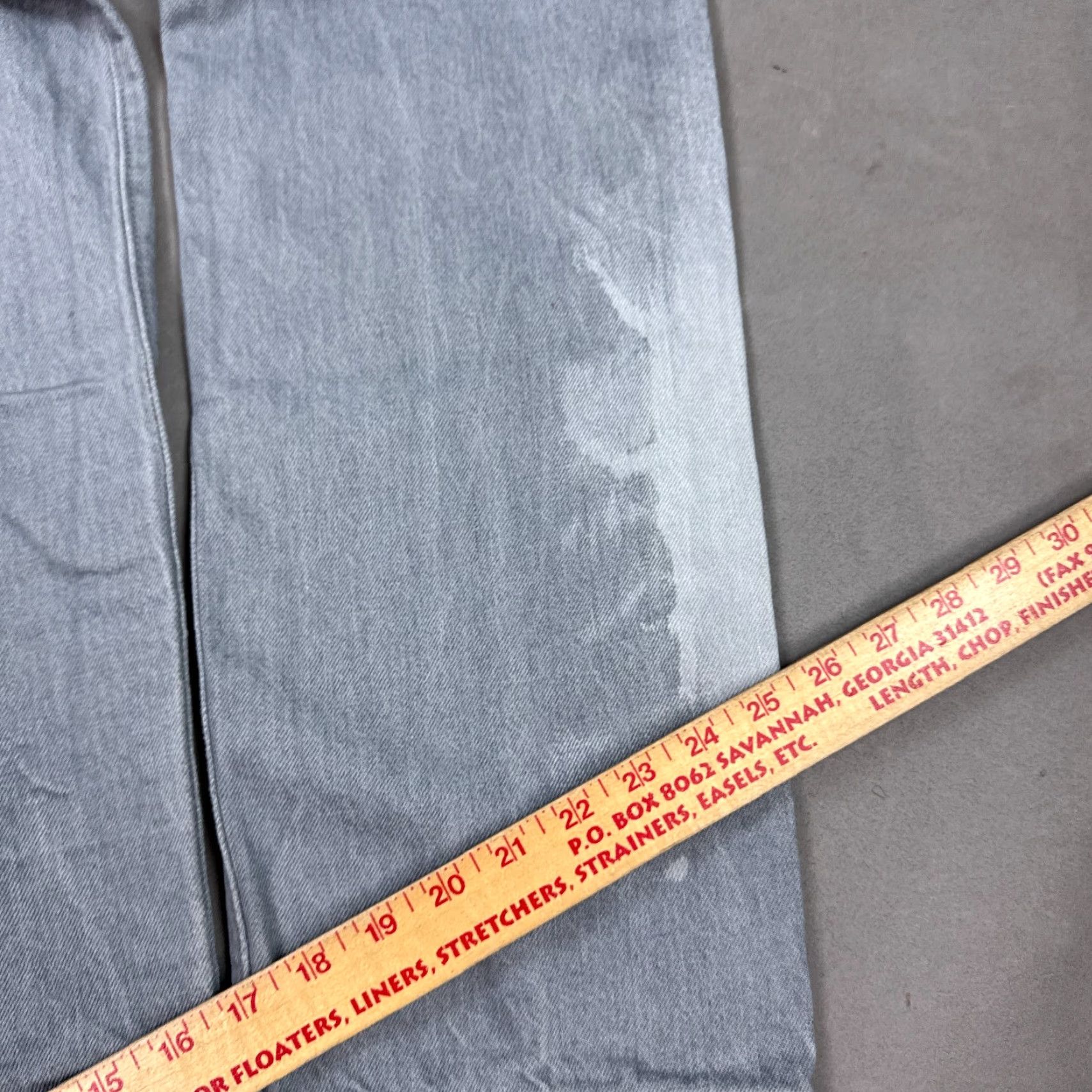 Levi's Levi's 501 Jeans Mens 32x32 Gray Button Fly Faded Bleach Denim Pants Vintage No (Tag33x36) Size US 33 - 7 Thumbnail