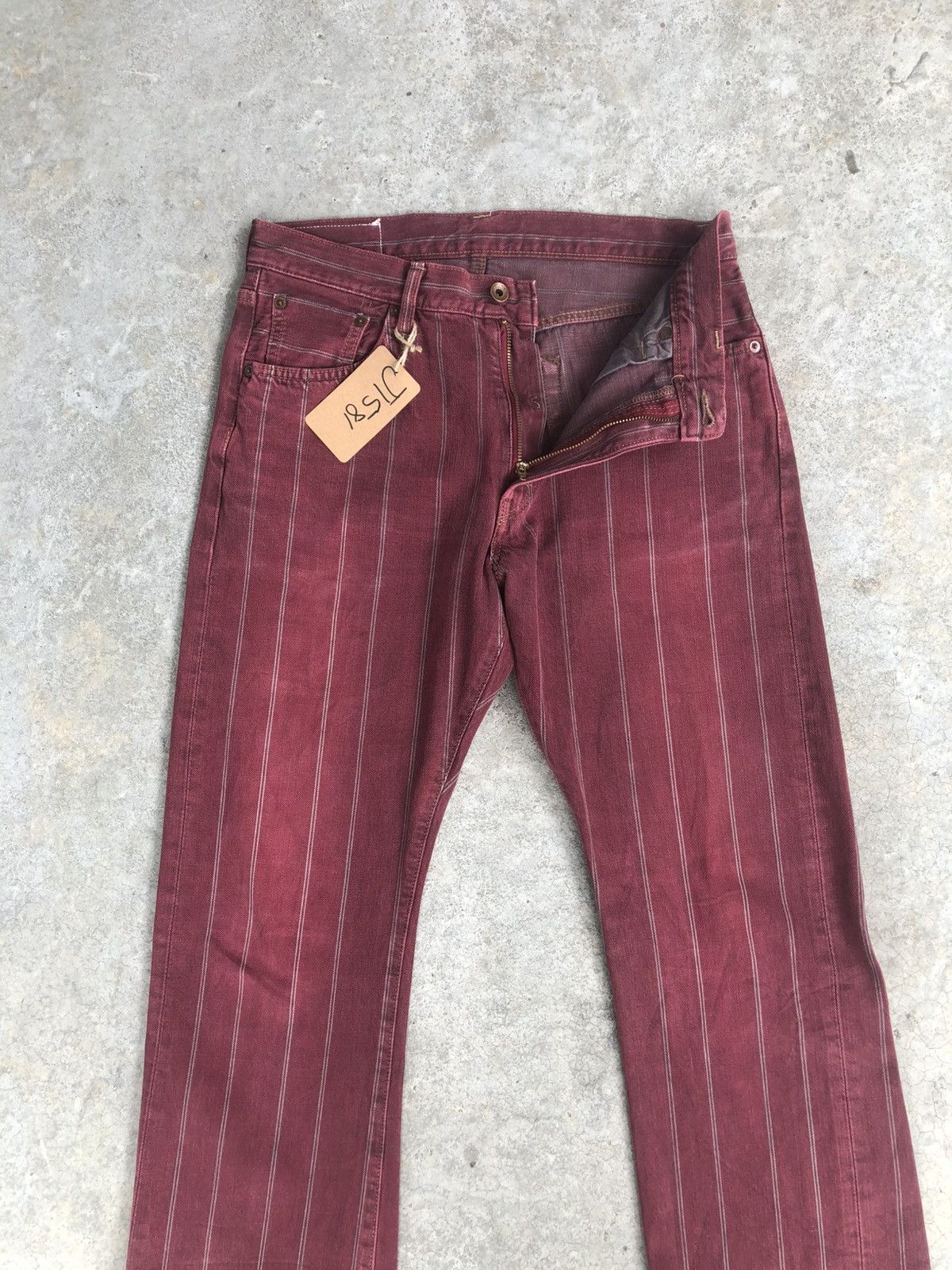 If Six Was Nine Japanese Edwin Flared Jeans Distressed Jeans Selvedge Size US 31 - 3 Thumbnail