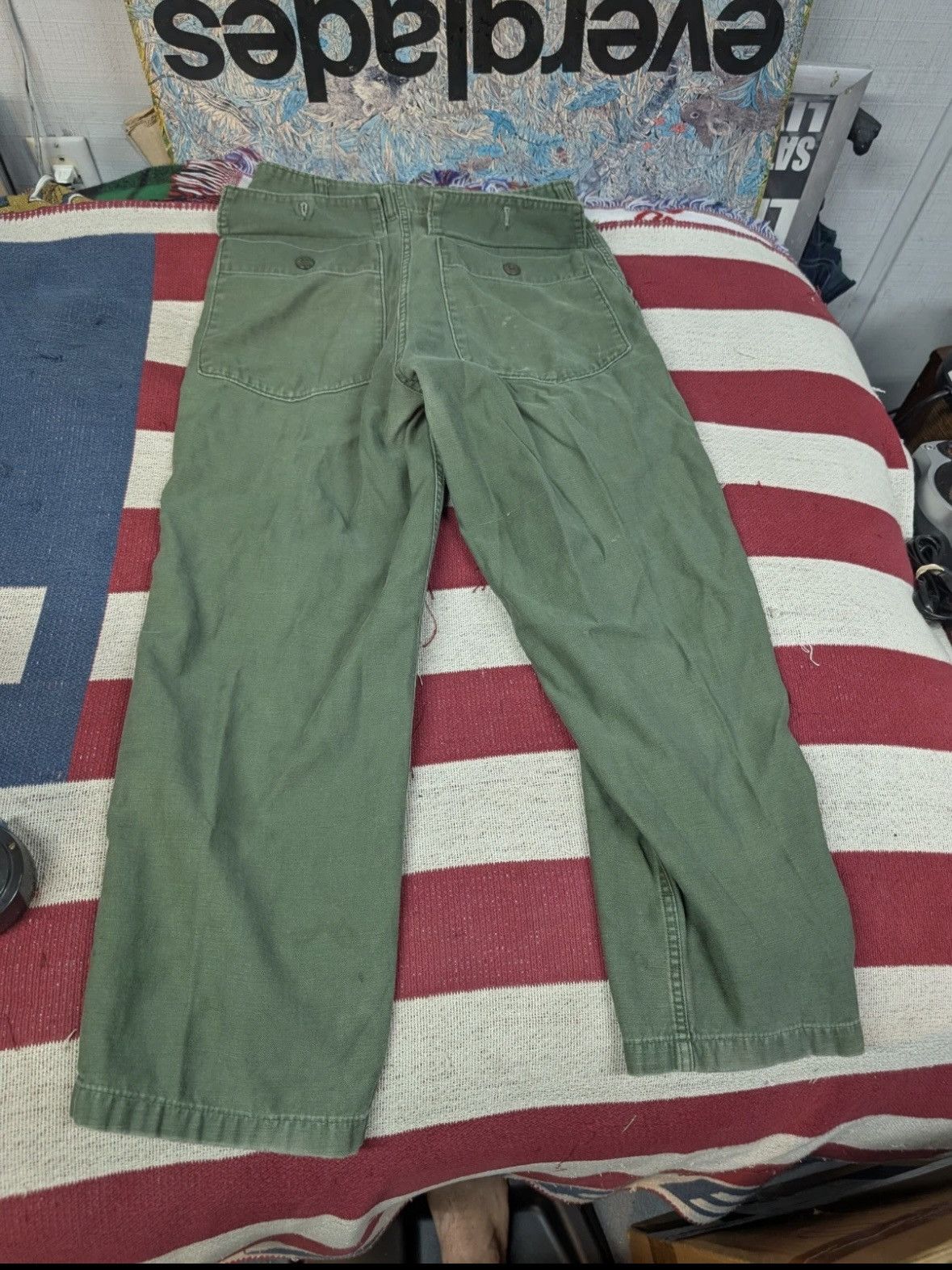 Other True Vintage 40s WWll Military US Army Trousers Mens 28x28 Size US 28 / EU 44 - 2 Thumbnail