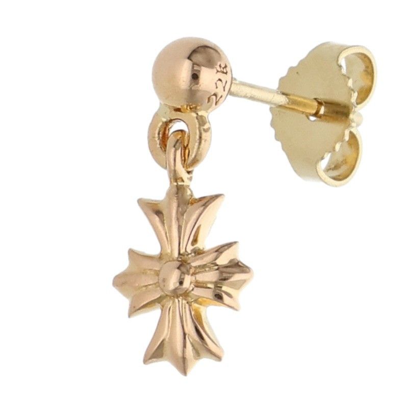 Chrome Hearts Chrome Hearts 22K Gold #2 CH Plus Stud Earring with