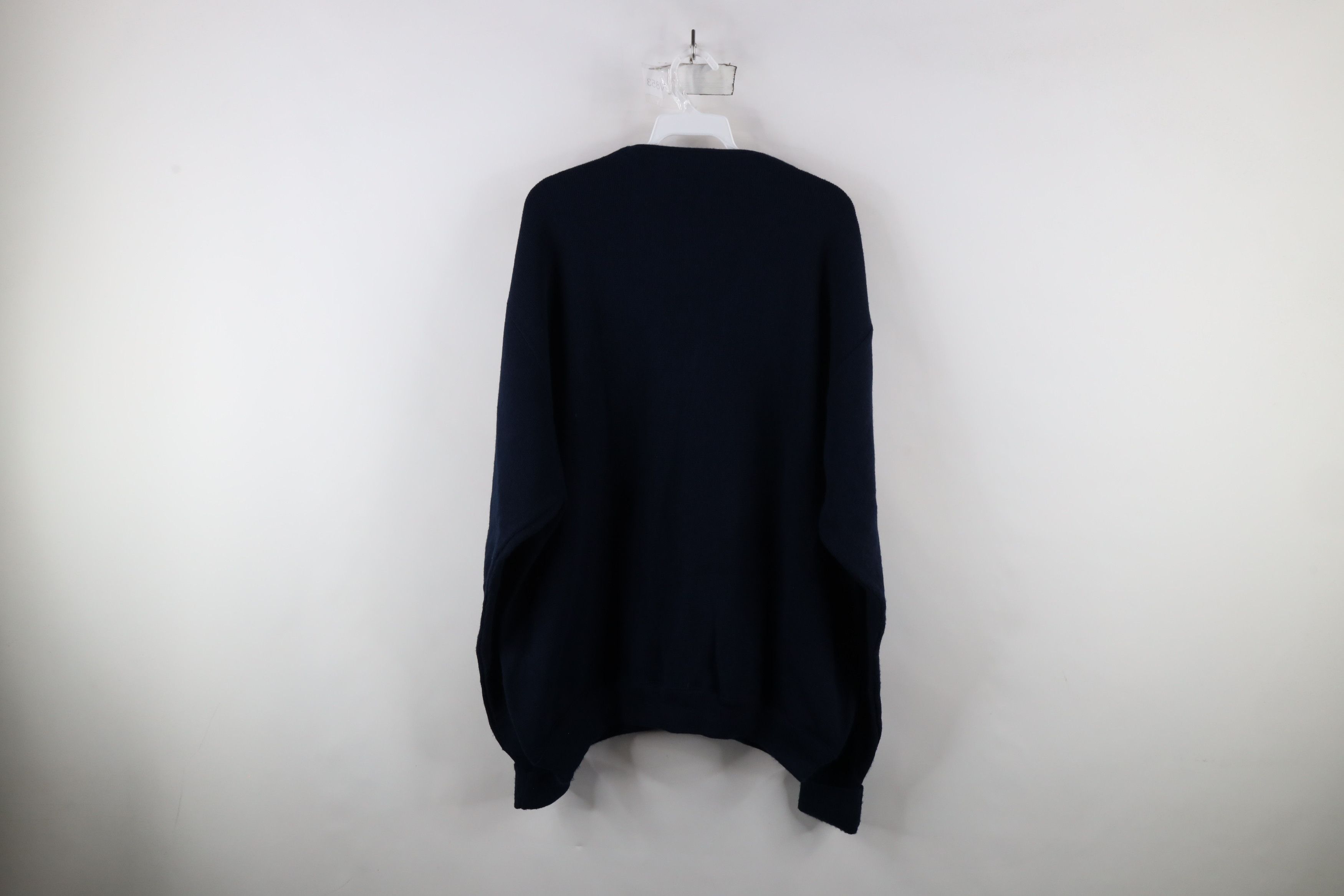 Izod × Vintage Vintage 90s Izod Out Crest Knit Cardigan Sweater Blue USA Size US XXL / EU 58 / 5 - 8 Thumbnail
