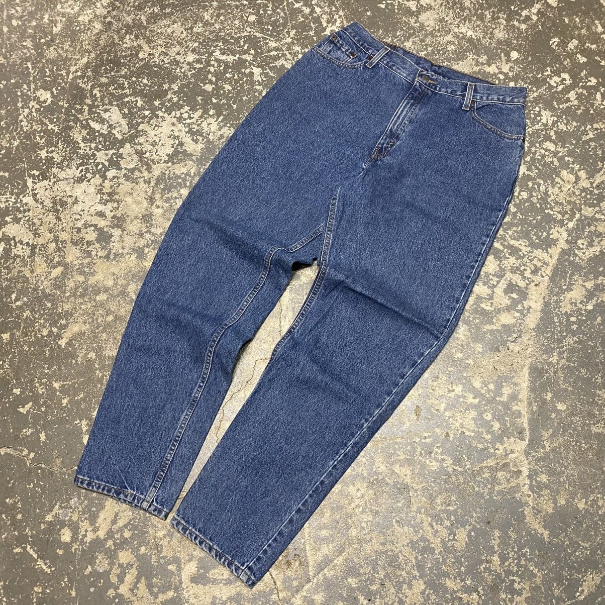 Levi's × Vintage Vintage Levi’s 550 Relaxed Fit Blue Denim Jeans 90s Size US 33 - 5 Thumbnail