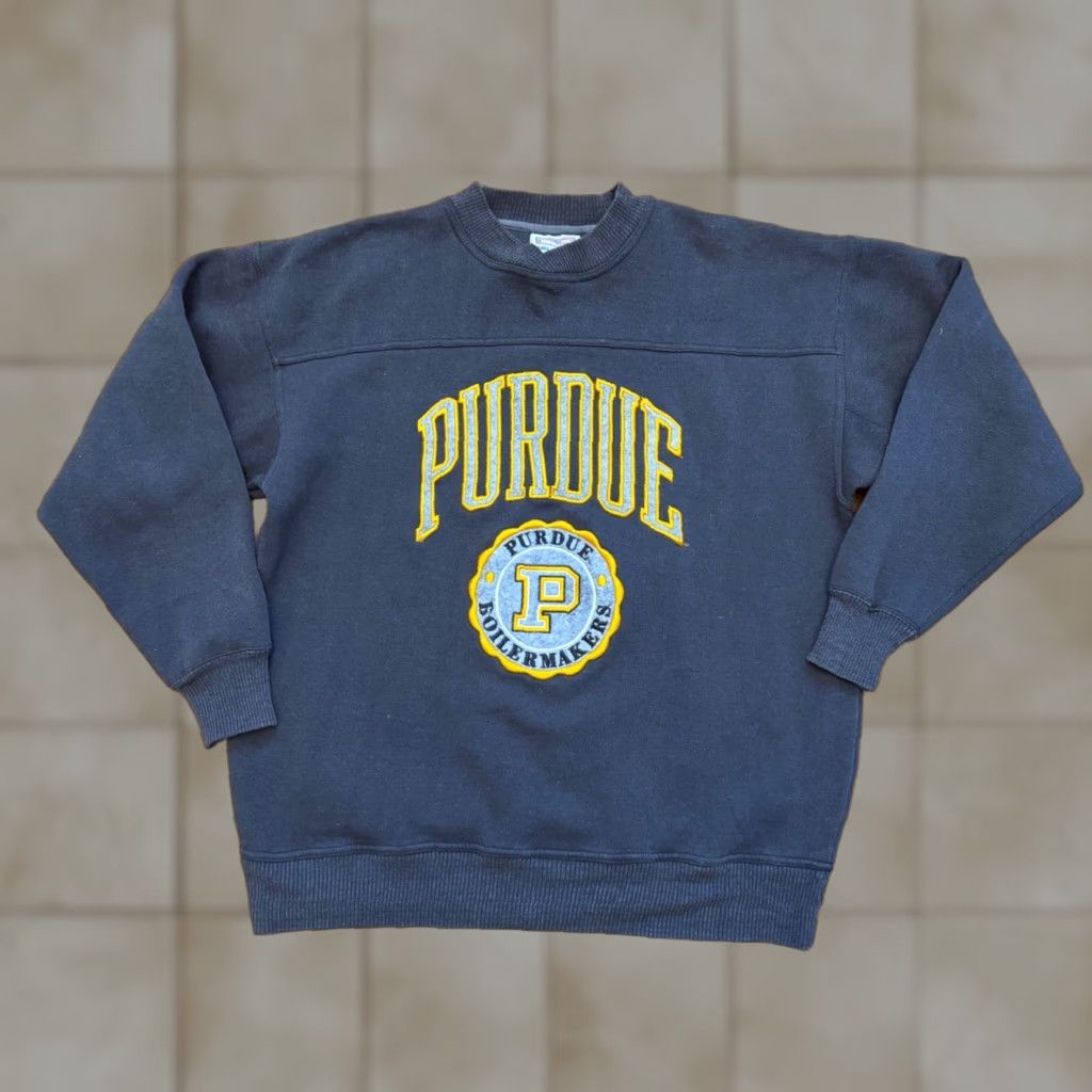 Vintage VINTAGE Crable Sportswear Purdue Black Crewneck Sweatshirt Mens M Sweatshirt Crable Sportswear Purdue Black Crewneck Reversible 90s Size US M / EU 48-50 / 2 - 1 Thumbnail