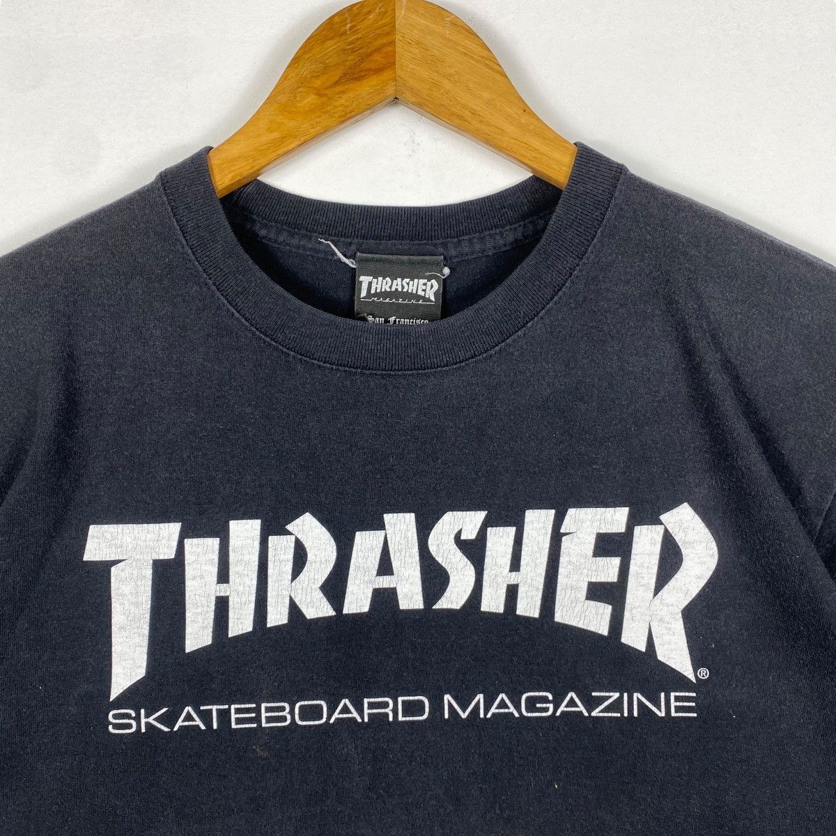 Thrasher Vintage 00's THRASHER Skateboard Magazine Bleached Stains Size US M / EU 48-50 / 2 - 2 Thumbnail