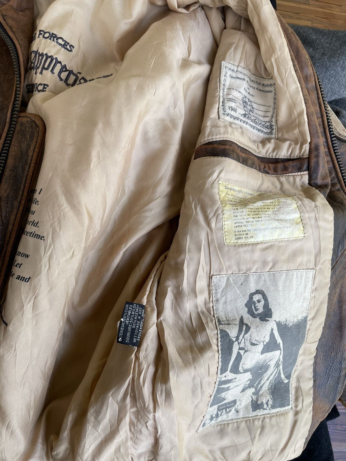 Japanese Brand × Vintage Aviation LTD A-2 Brown Flight Leather Jacket Size US XS / EU 42 / 0 - 8 Thumbnail