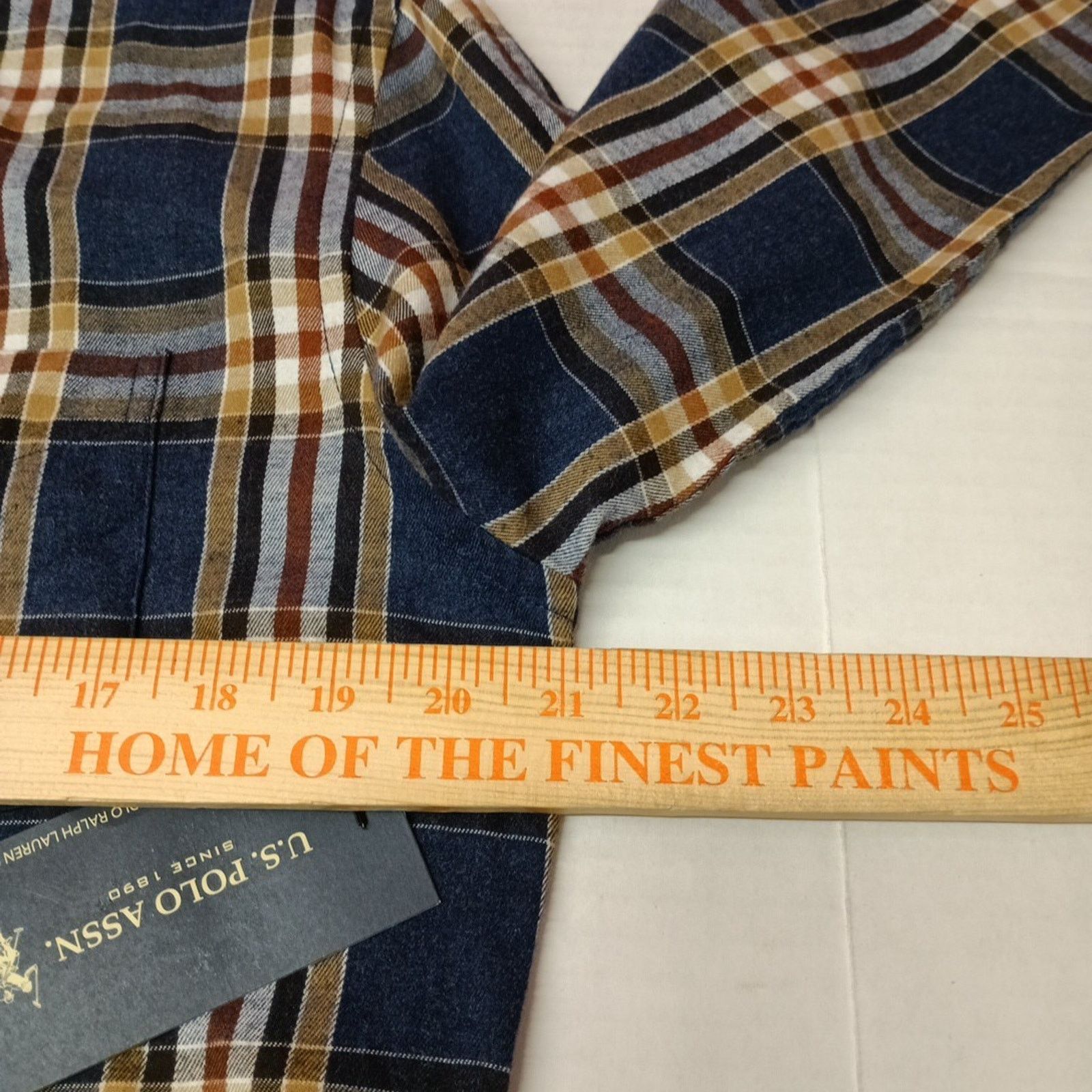 U.S. Polo Assn. U.S. Polo Assn. Button Woven Shirt Mens S Blue Heather Plaid Size US S / EU 44-46 / 1 - 5 Thumbnail