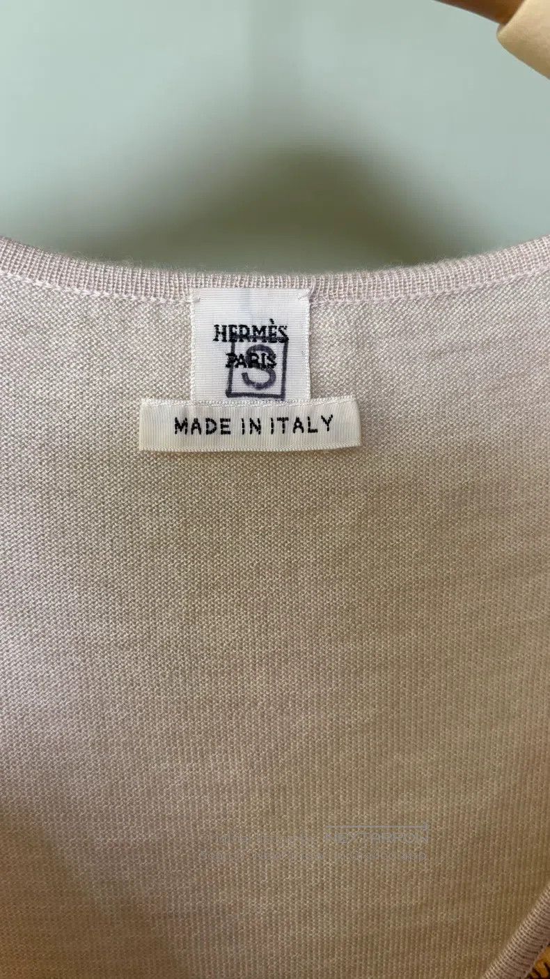 Hermes Hermes Brandenburg Silk and Cashmere Bat Sleeve Top Size XXS / US 00 / IT 34 - 5 Thumbnail