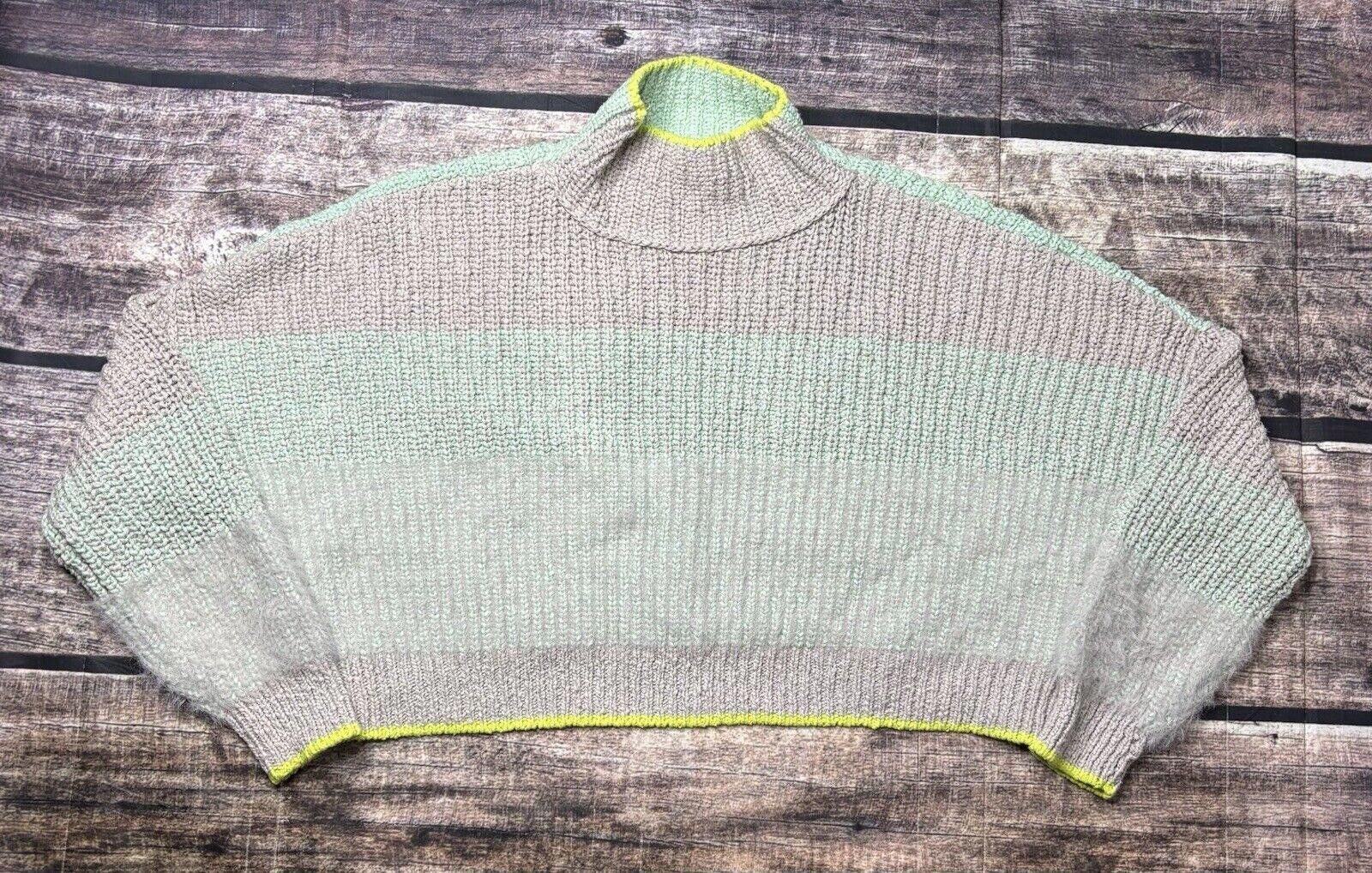 Free People Free People Sweater Women's Large Knit Stretch Colorblock Size L / US 10 / IT 46 - 1 Thumbnail