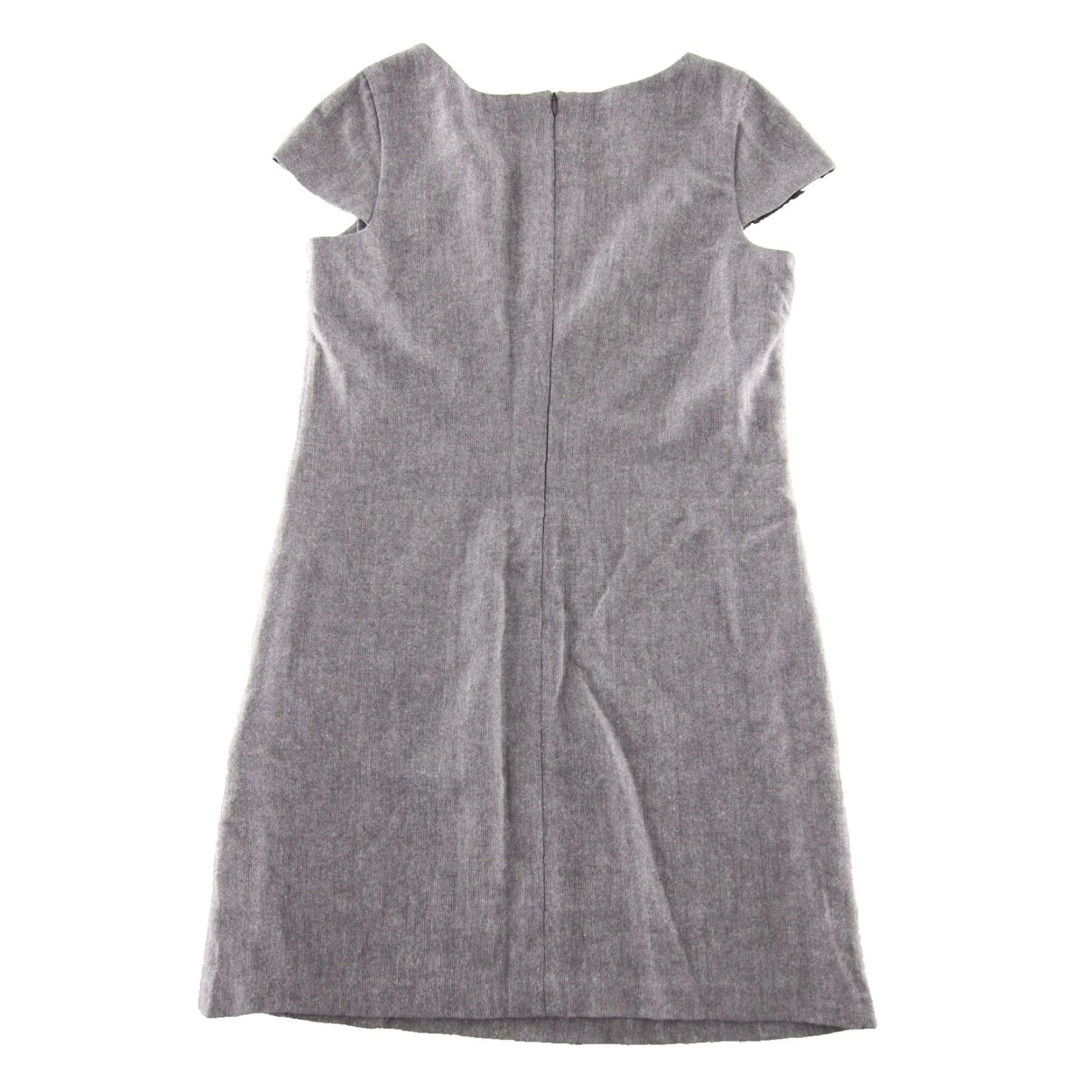 Esprit VINTAGE Esprit Dress Cap Sleeve Wool Brown Round Neck Shift Smock Tunic 10 Women Knee Length 80s 90s Vintage Style Dress Mens Womens Size L / US 10 / IT 46 - 2 Thumbnail