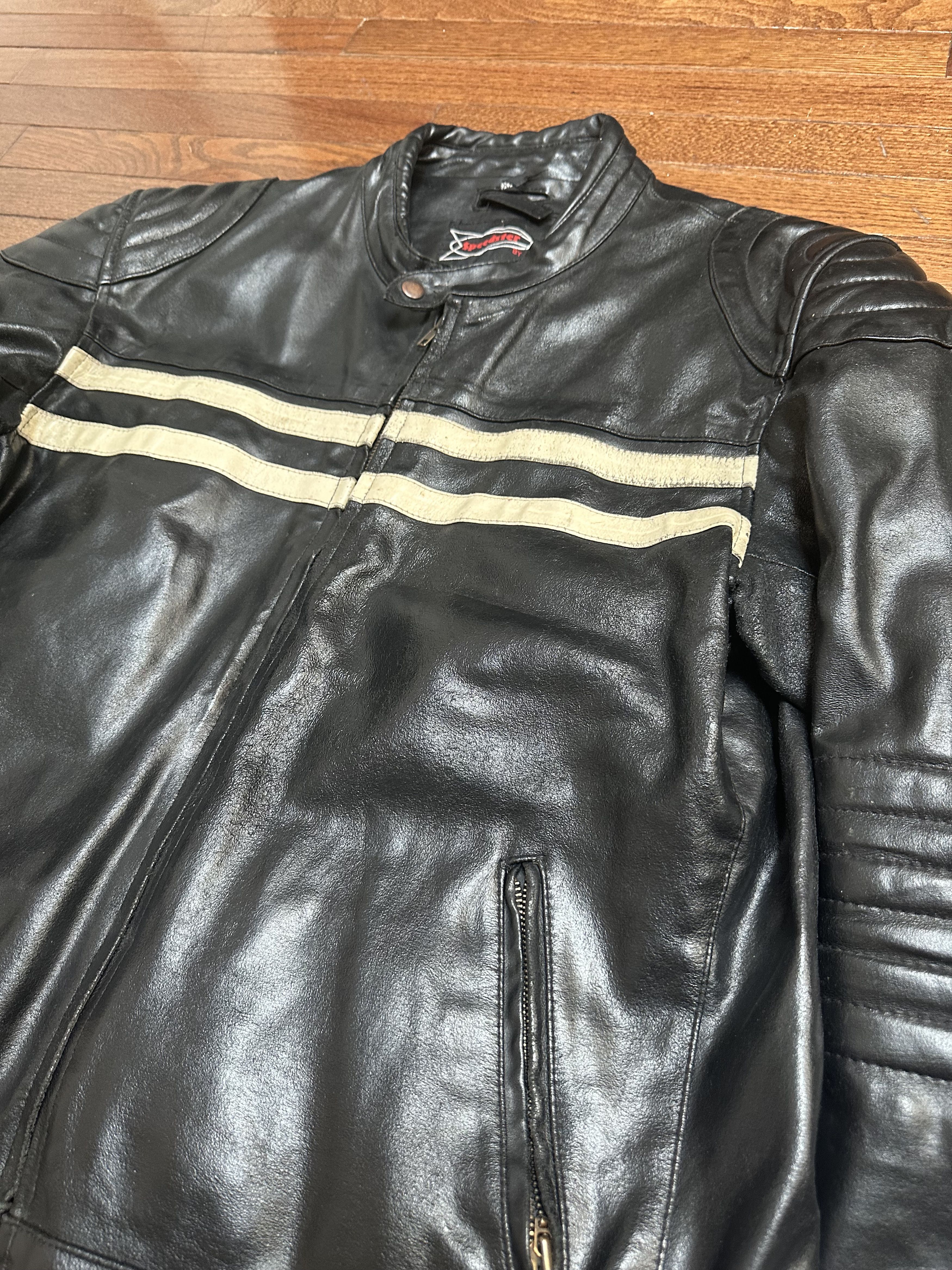 Other Vintage Speedster Leather Racing Jacket Size US XL / EU 56 / 4 - 2 Thumbnail