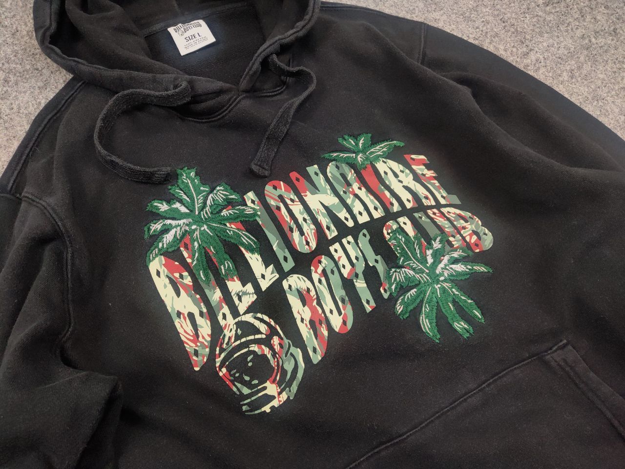 Billionaire Boys Club Billionaire Boys Club Vintage Logo camo Black Faded Hoodie Size US L / EU 52-54 / 3 - 6 Thumbnail