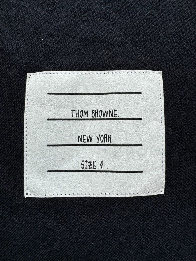 Thom Browne thom browneTB dark blue sleeve mark shirt 2503-Nextarrow Size US XL / EU 56 / 4 - 4 Thumbnail
