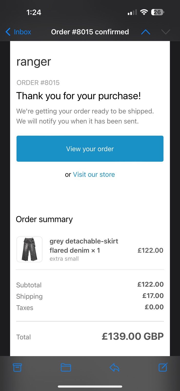 Other Ranger Cartel Detachable Skirt Denim Size US 28 / EU 44 - 4 Thumbnail