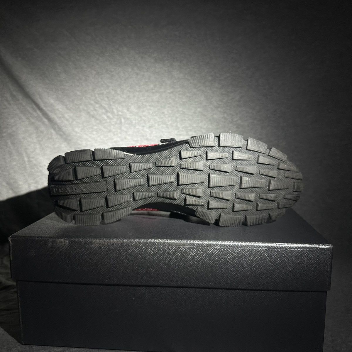Prada PRADA Crossection Slip-On Knit Red/Black/Grey, Size 10.5 Size US 10.5 / EU 43-44 - 22 Thumbnail