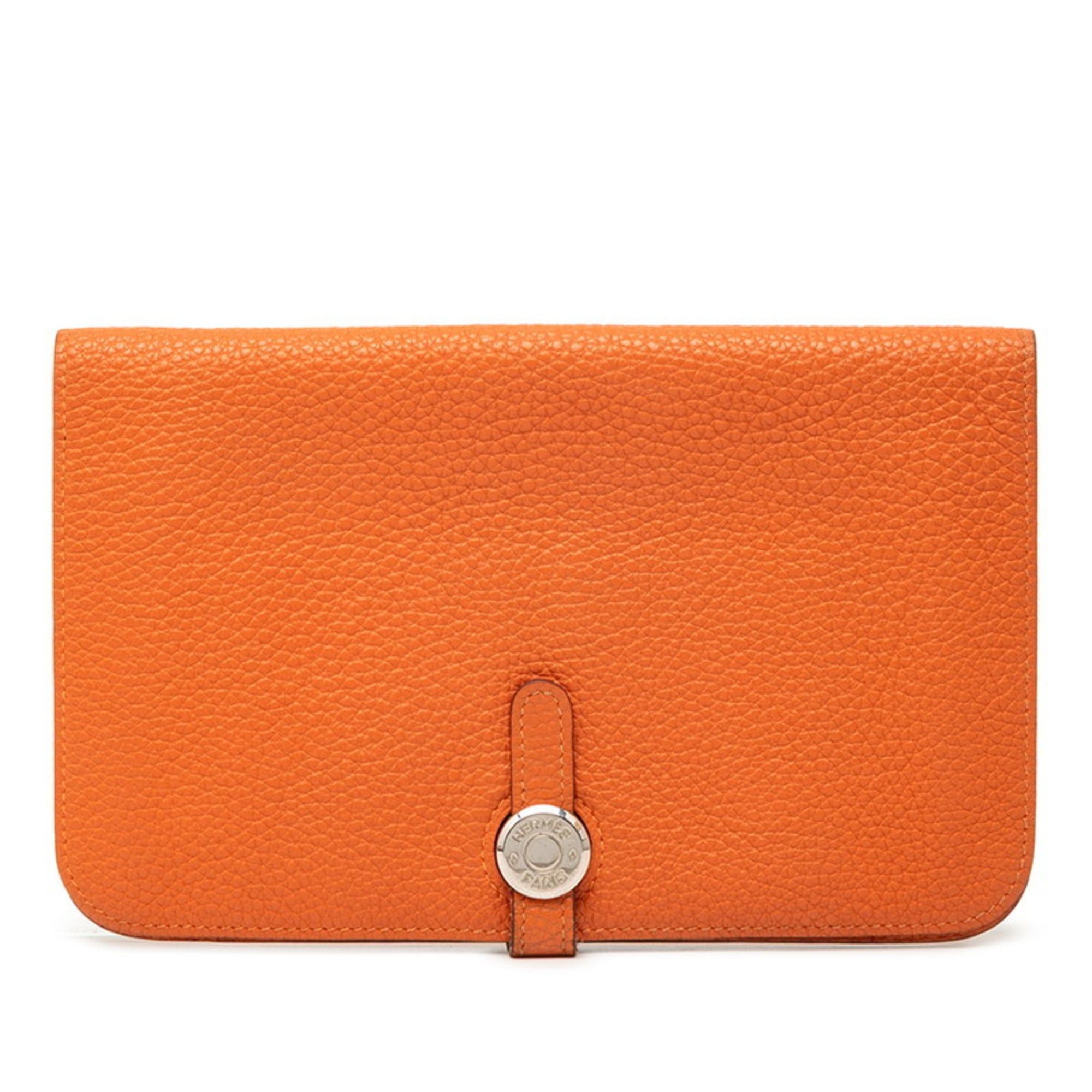 Hermes Hermes Dogon GM Long Wallet Orange Togo Women's HERMES Size ONE SIZE - 1 Thumbnail