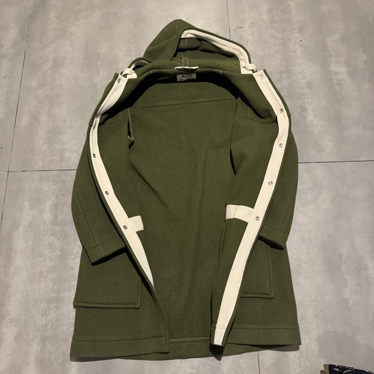 Acne Studios Acne Studios Green Wool Duffel Coat Sz 46 (Medium) Size US M / EU 48-50 / 2 - 3 Thumbnail