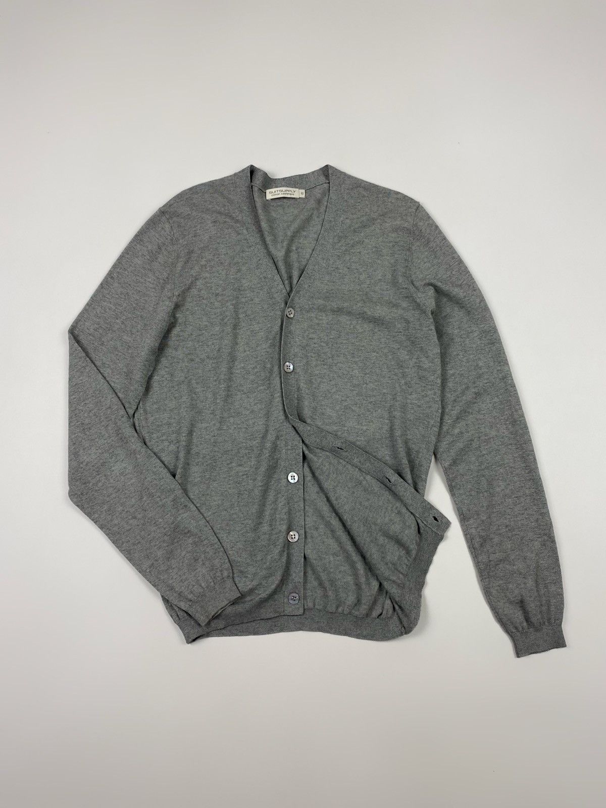 Suitsupply Suitsupply Cotton Cashmere Gray Cardigan Size US S / EU 44-46 / 1 - 2 Thumbnail