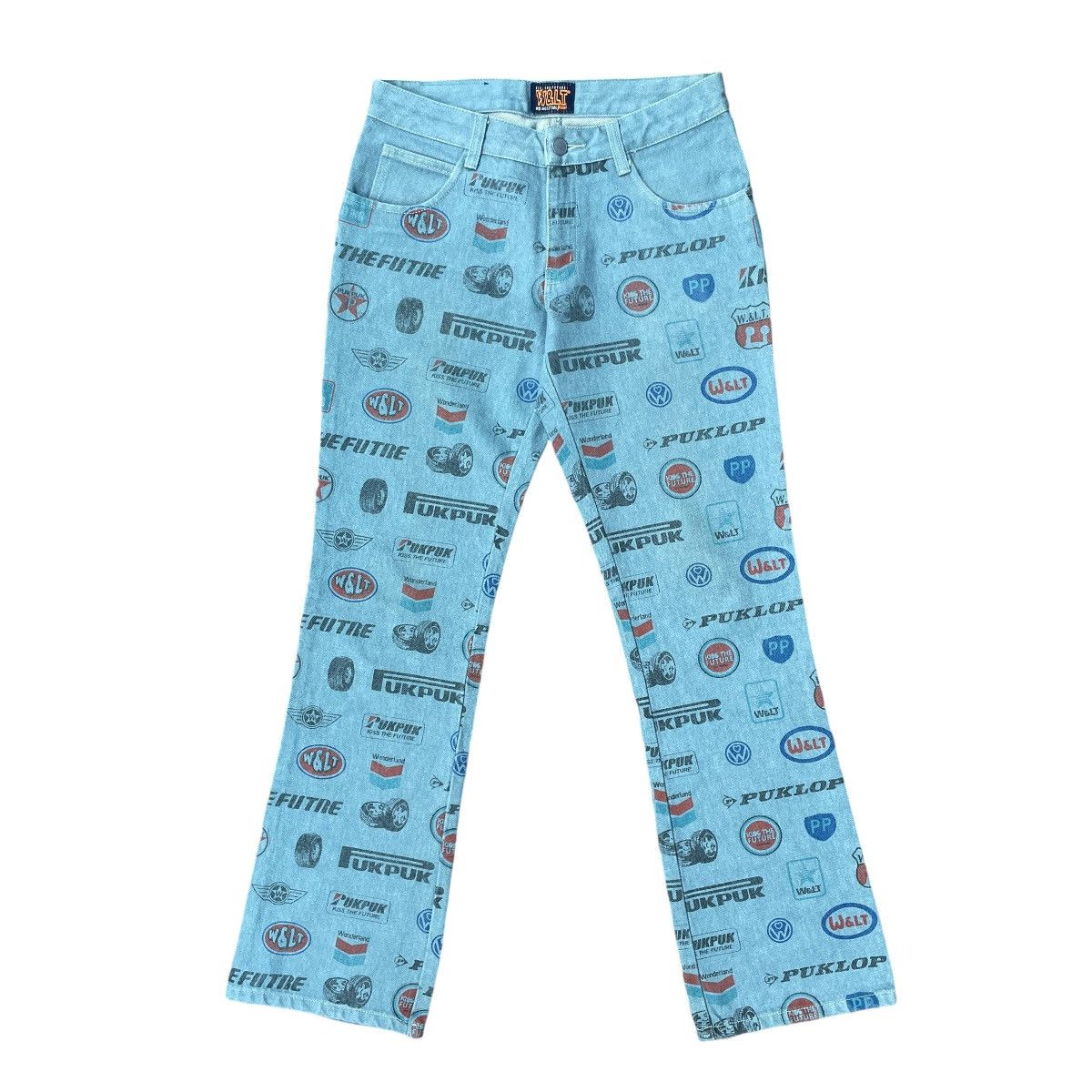 Walter Van Beirendonck RARE Walter Van Beirendonck 2010s Puk Puk Tire Brands Jeans Size 28" / US 6 / IT 42 - 1 Thumbnail