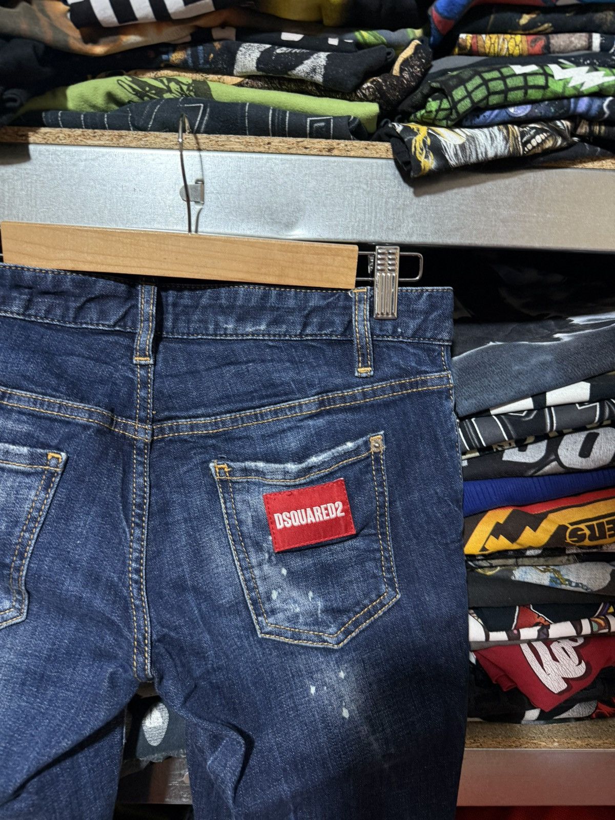 Dsquared2 Rare Luxury Dsquared2 Distressed Denim Navy Jeans Size 40 Size US 27 - 8 Thumbnail