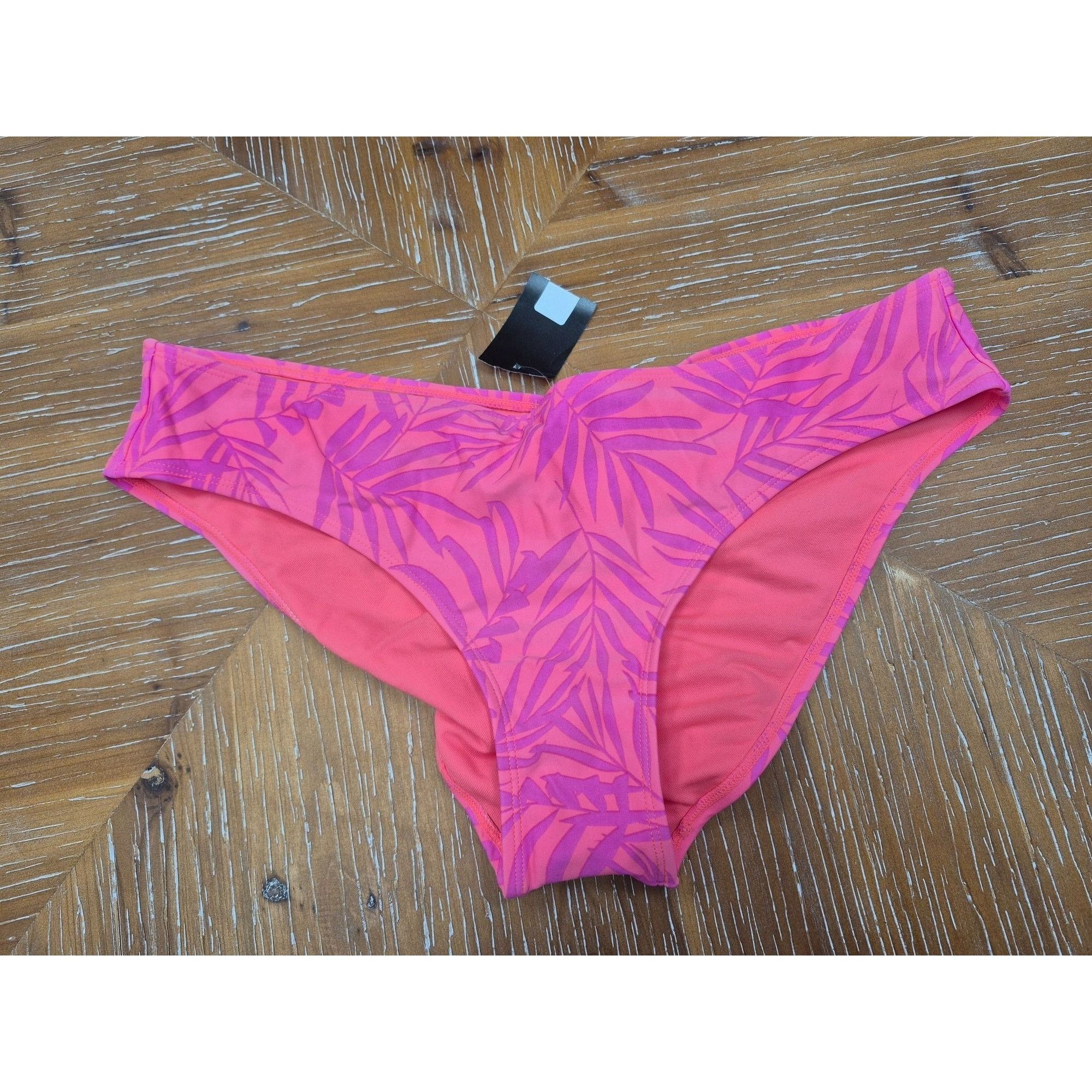 Other Xhilaration XL Pink Palm Leaf Womens Bikini Bottoms Size ONE SIZE - 1 Thumbnail