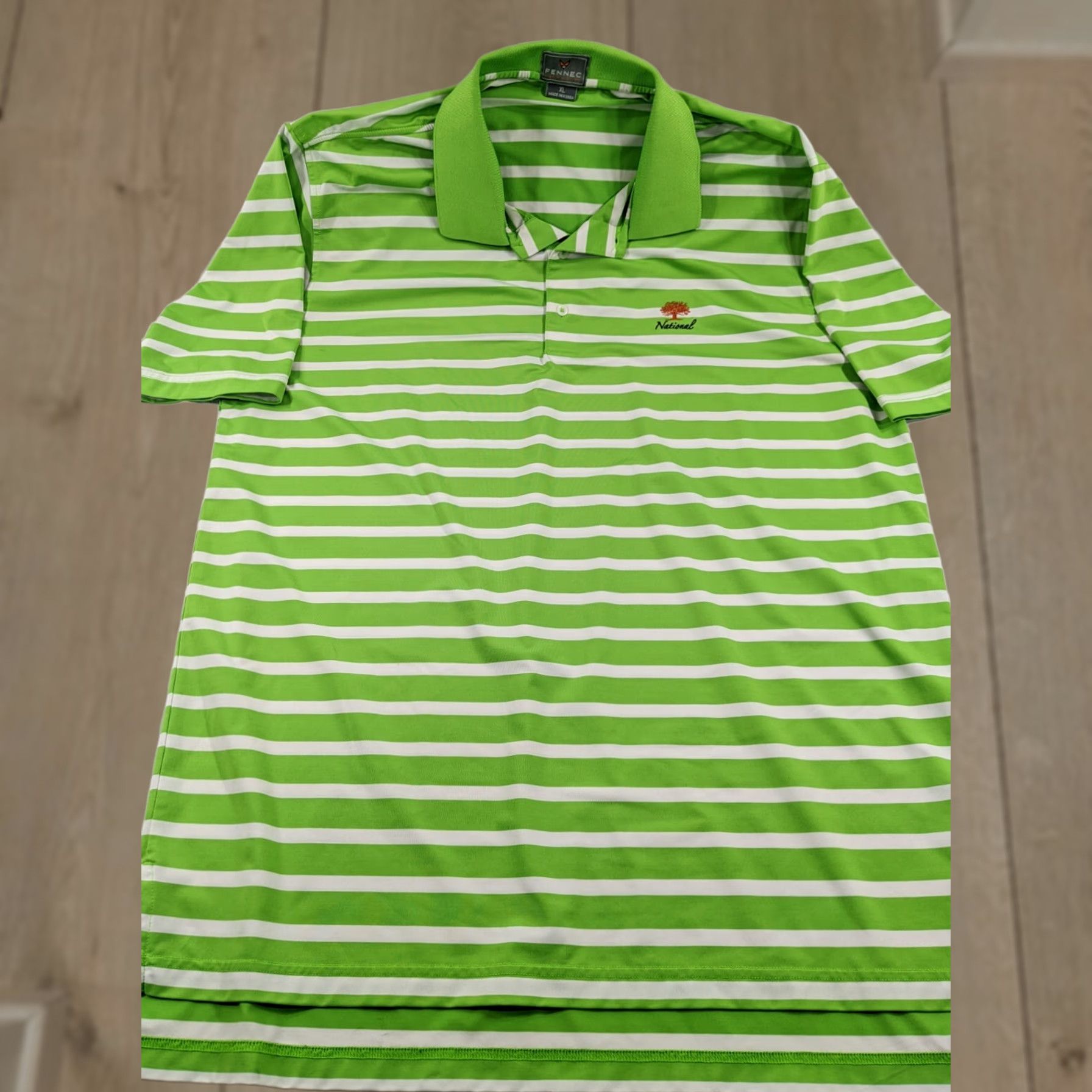 Vintage Fennec Golf Polo Shirt XL Men Lime Green Oak Tree National Golf Club Shirts Short Sleeve Breathable Size US XL / EU 56 / 4 - 1 Thumbnail