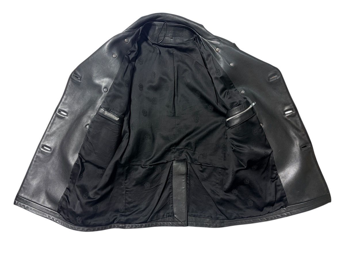 Chrome Hearts CHROME HEARTS Leather Pea Coat Size US L / EU 52-54 / 3 - 3 Thumbnail